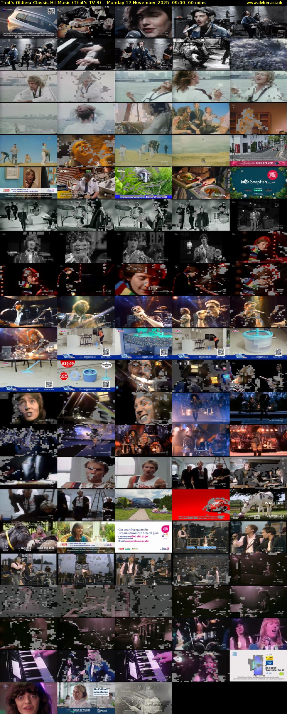 That's Oldies: Classic Hit Music (That's TV 3) Monday 17 November 2025 09:00 - 10:00