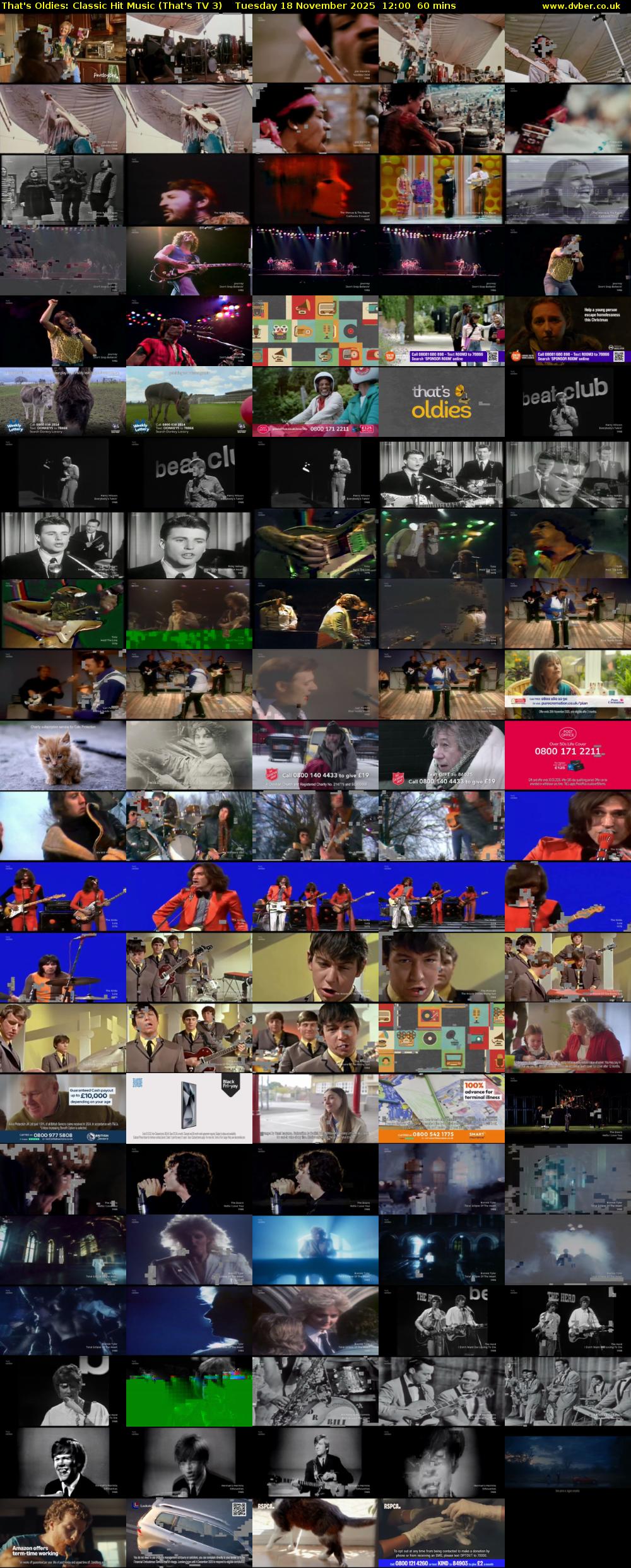 That's Oldies: Classic Hit Music (That's TV 3) Tuesday 18 November 2025 12:00 - 13:00