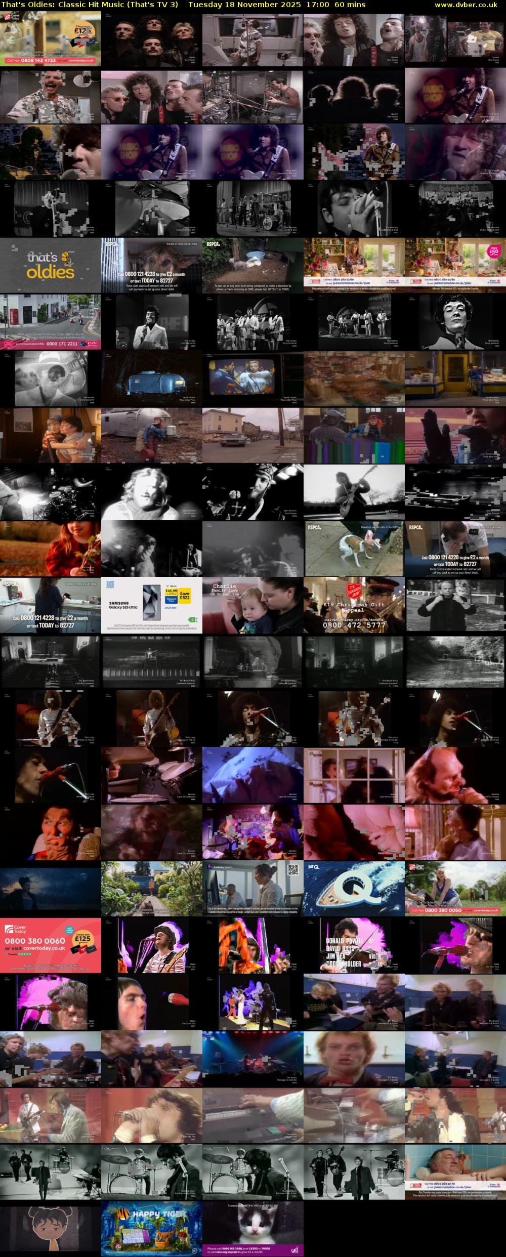 That's Oldies: Classic Hit Music (That's TV 3) Tuesday 18 November 2025 17:00 - 18:00