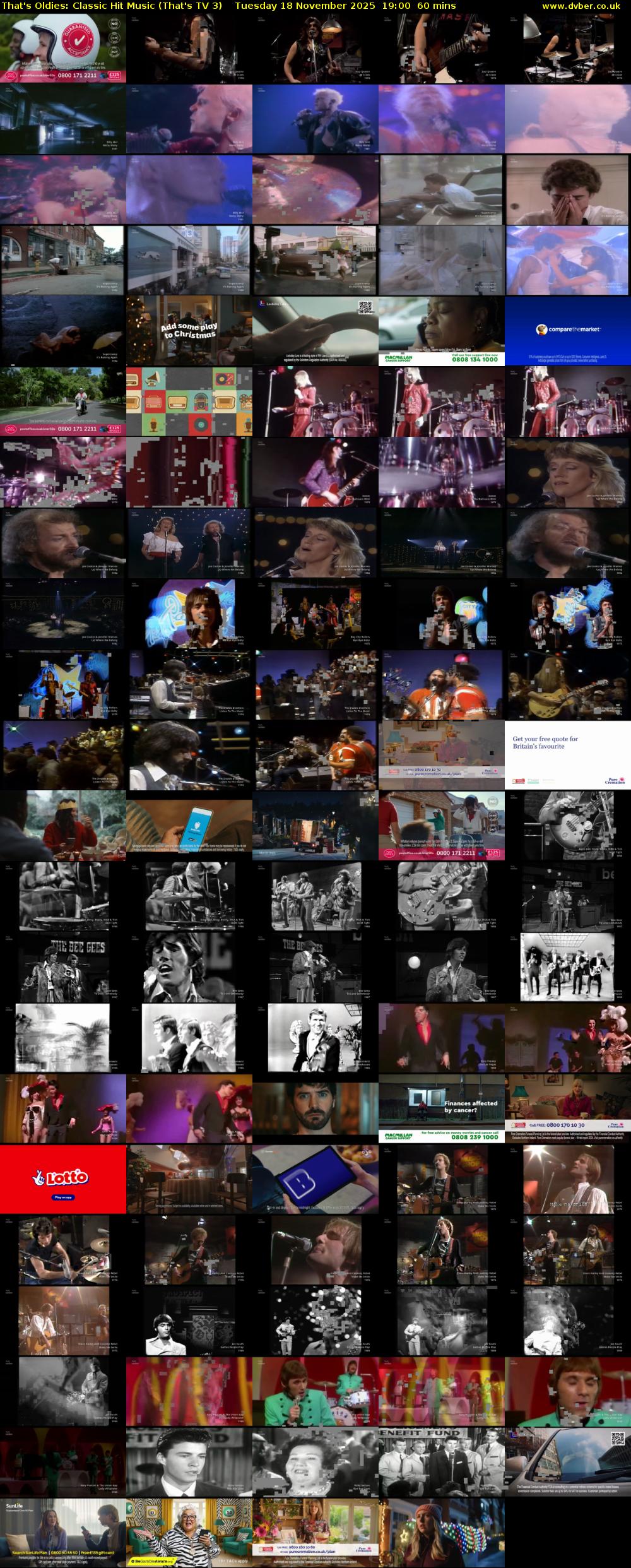 That's Oldies: Classic Hit Music (That's TV 3) Tuesday 18 November 2025 19:00 - 20:00