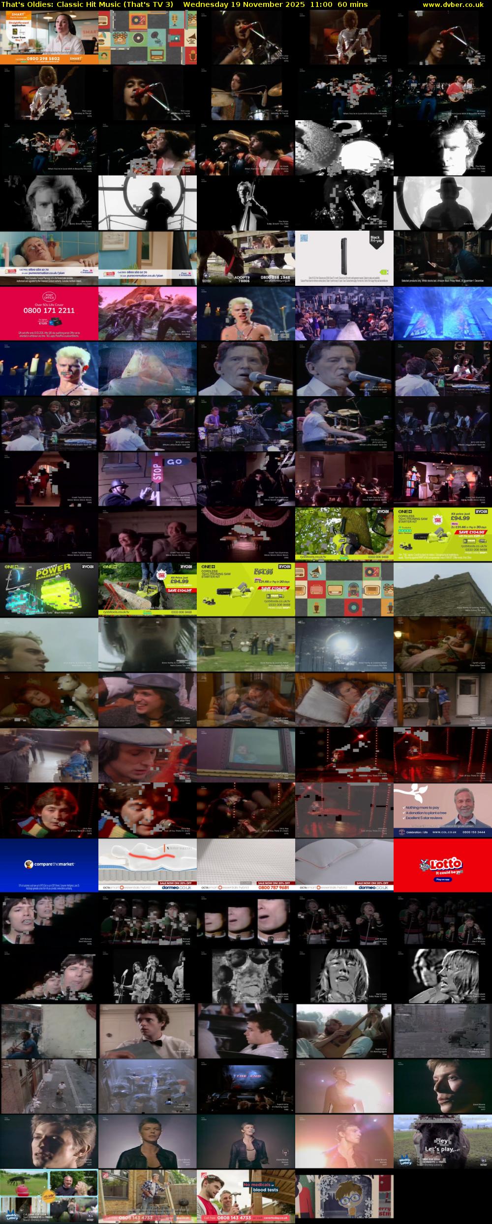 That's Oldies: Classic Hit Music (That's TV 3) Wednesday 19 November 2025 11:00 - 12:00