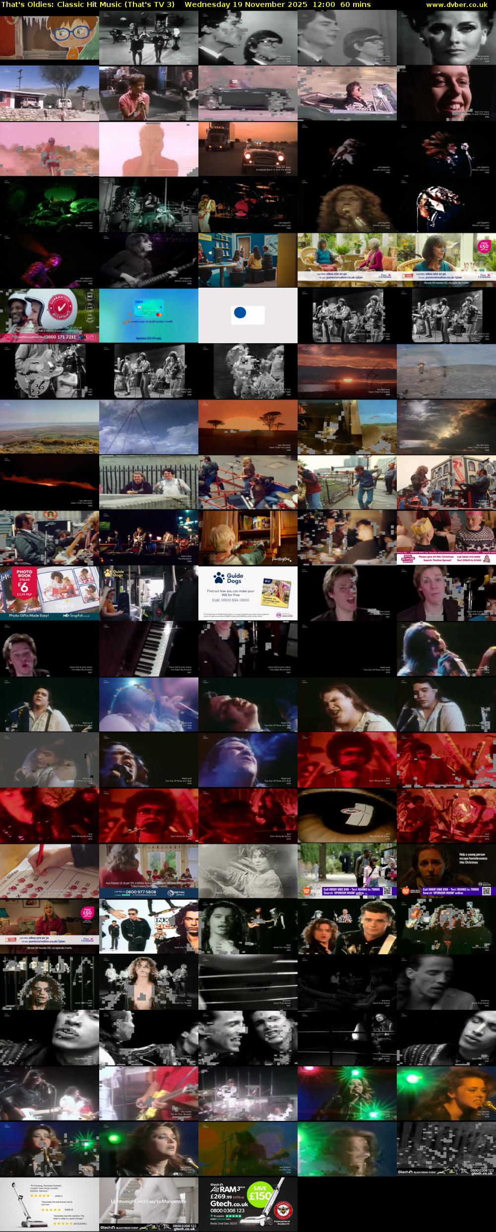 That's Oldies: Classic Hit Music (That's TV 3) Wednesday 19 November 2025 12:00 - 13:00