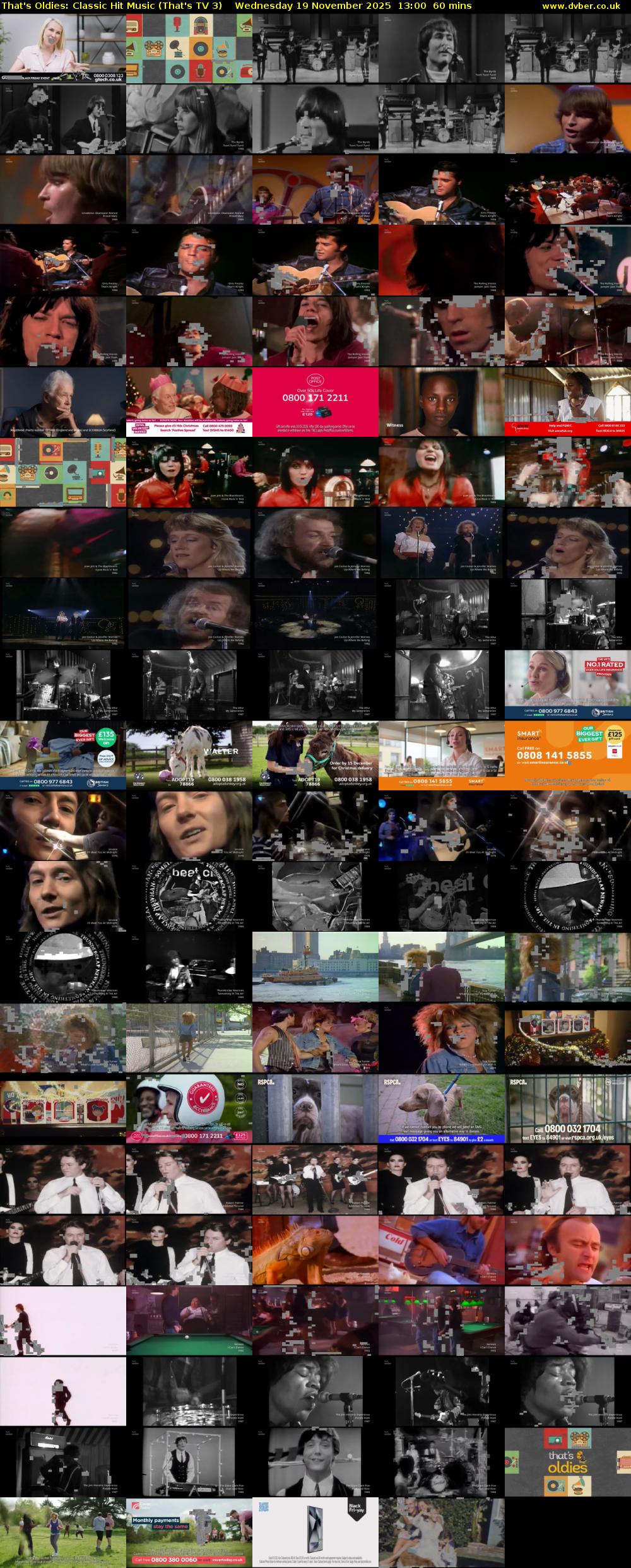 That's Oldies: Classic Hit Music (That's TV 3) Wednesday 19 November 2025 13:00 - 14:00