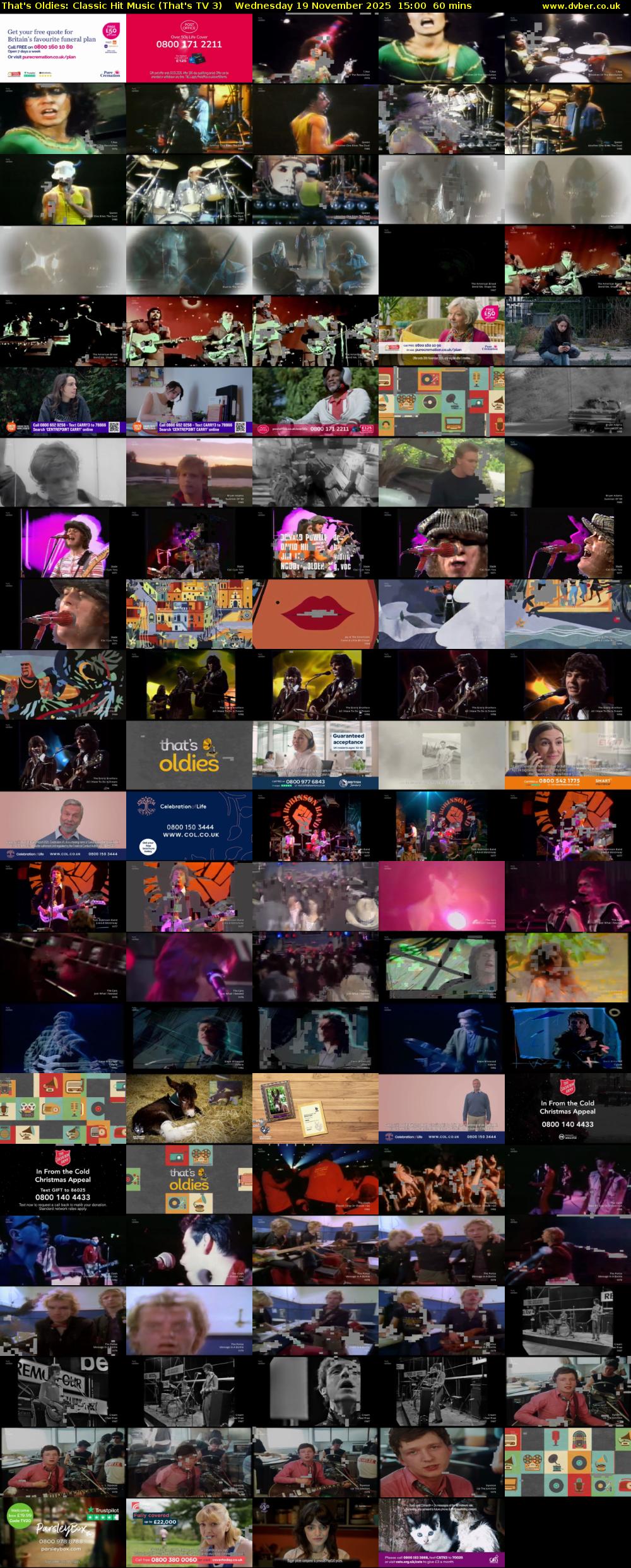 That's Oldies: Classic Hit Music (That's TV 3) Wednesday 19 November 2025 15:00 - 16:00