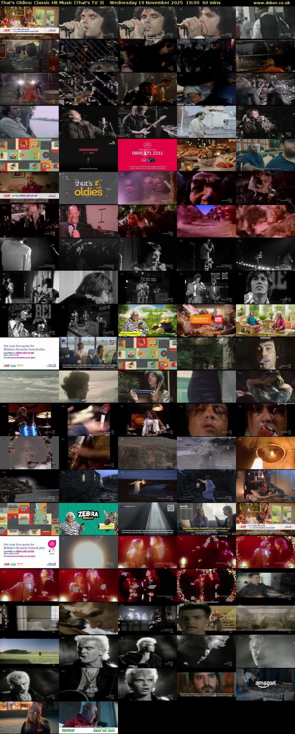 That's Oldies: Classic Hit Music (That's TV 3) Wednesday 19 November 2025 19:00 - 20:00