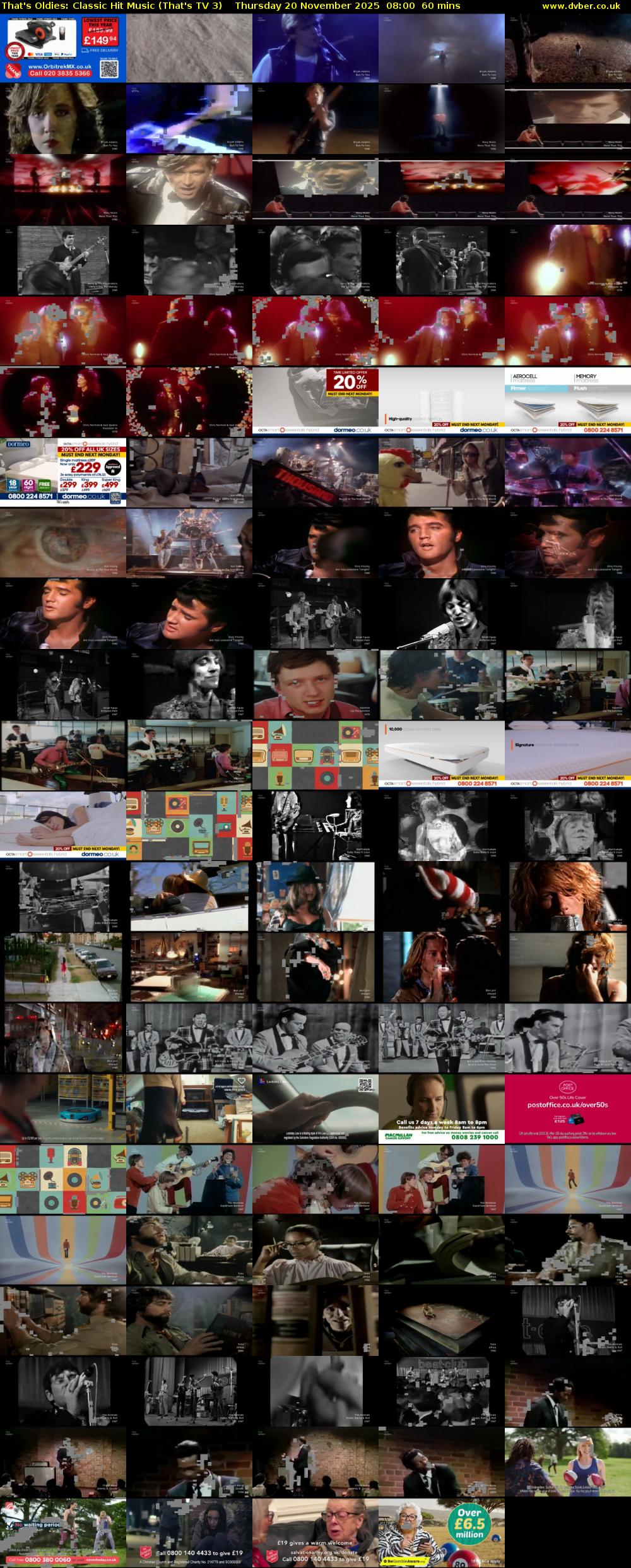 That's Oldies: Classic Hit Music (That's TV 3) Thursday 20 November 2025 08:00 - 09:00