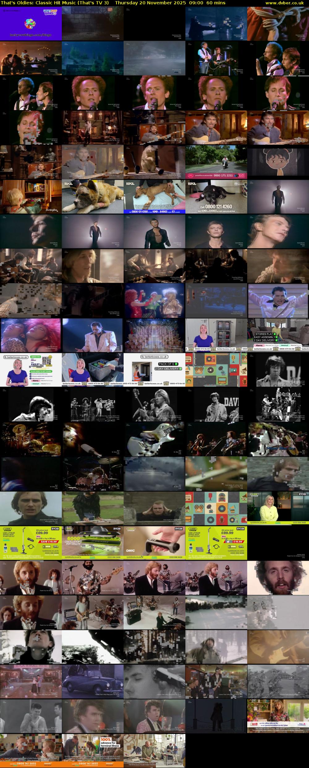 That's Oldies: Classic Hit Music (That's TV 3) Thursday 20 November 2025 09:00 - 10:00