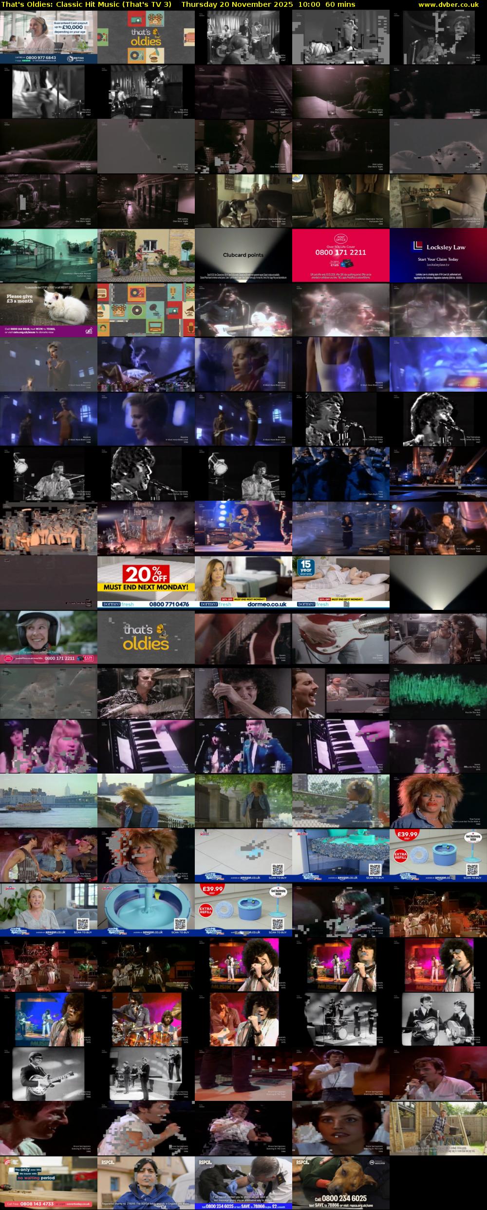 That's Oldies: Classic Hit Music (That's TV 3) Thursday 20 November 2025 10:00 - 11:00