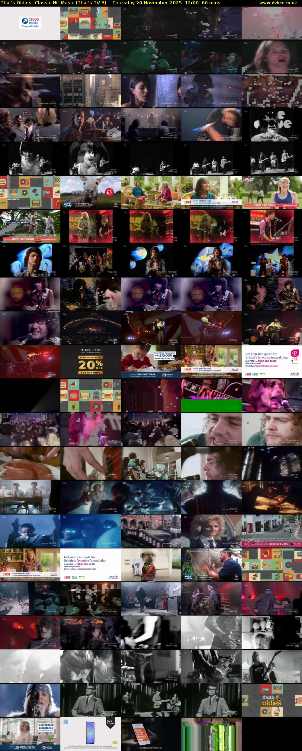 That's Oldies: Classic Hit Music (That's TV 3) Thursday 20 November 2025 12:00 - 13:00