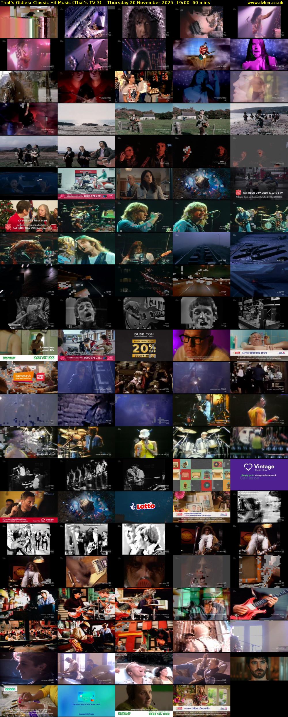 That's Oldies: Classic Hit Music (That's TV 3) Thursday 20 November 2025 19:00 - 20:00