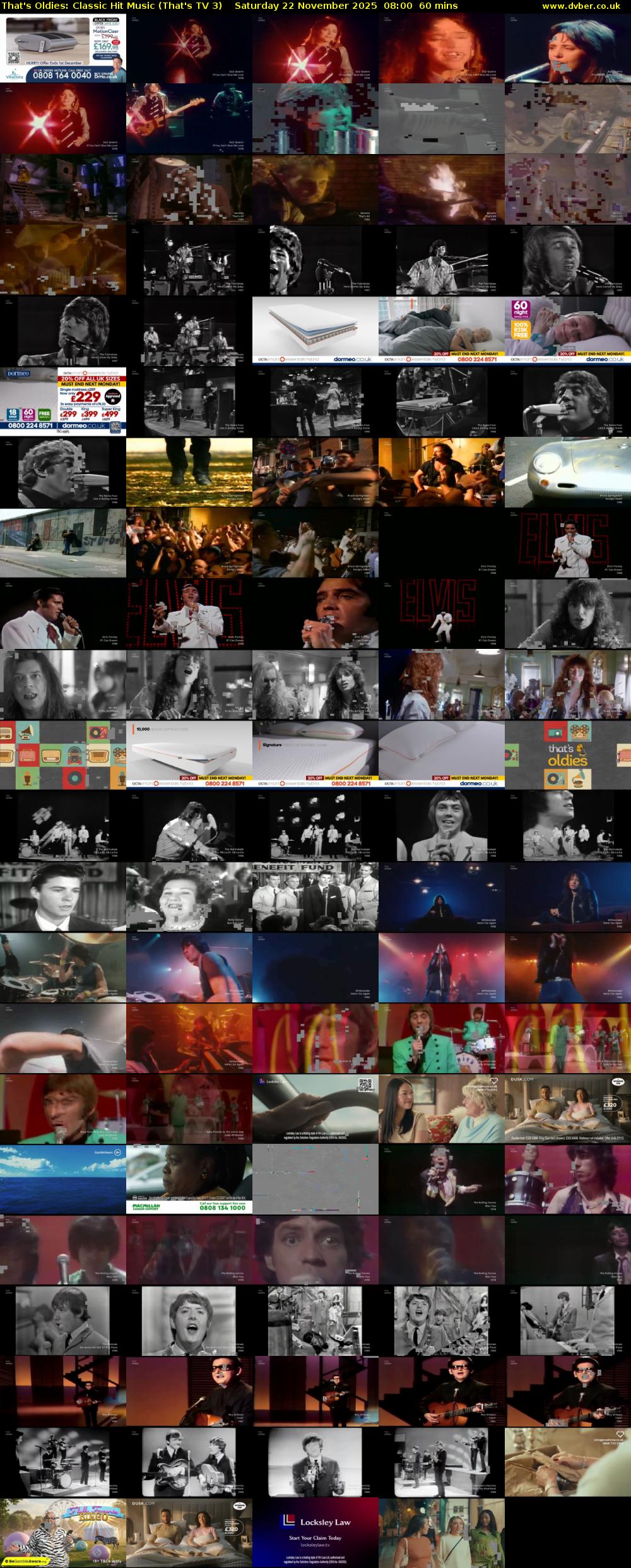 That's Oldies: Classic Hit Music (That's TV 3) Saturday 22 November 2025 08:00 - 09:00