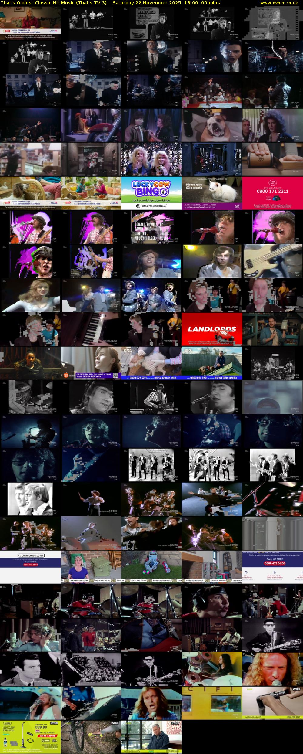 That's Oldies: Classic Hit Music (That's TV 3) Saturday 22 November 2025 13:00 - 14:00