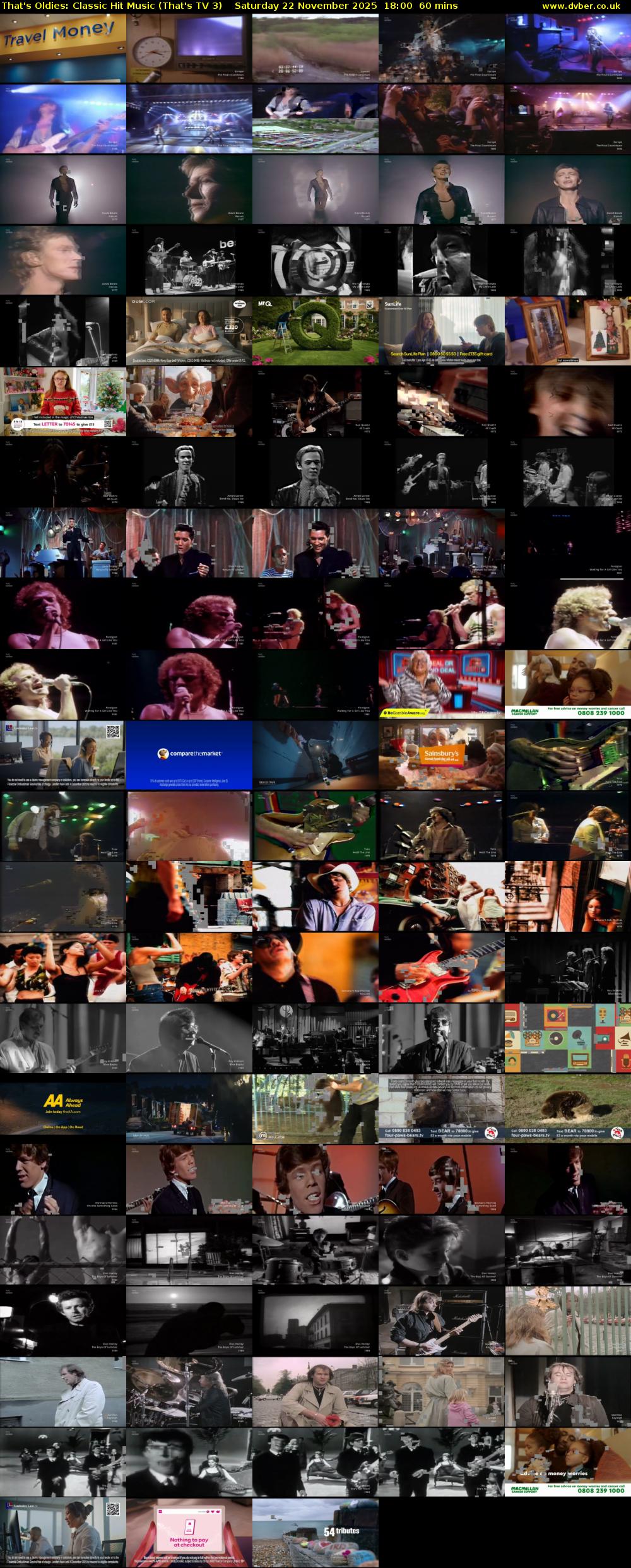 That's Oldies: Classic Hit Music (That's TV 3) Saturday 22 November 2025 18:00 - 19:00