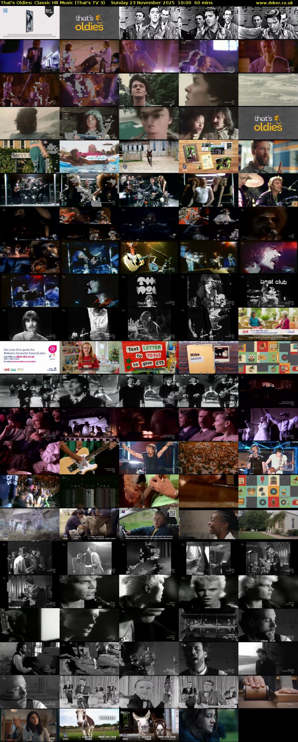 That's Oldies: Classic Hit Music (That's TV 3) Sunday 23 November 2025 10:00 - 11:00