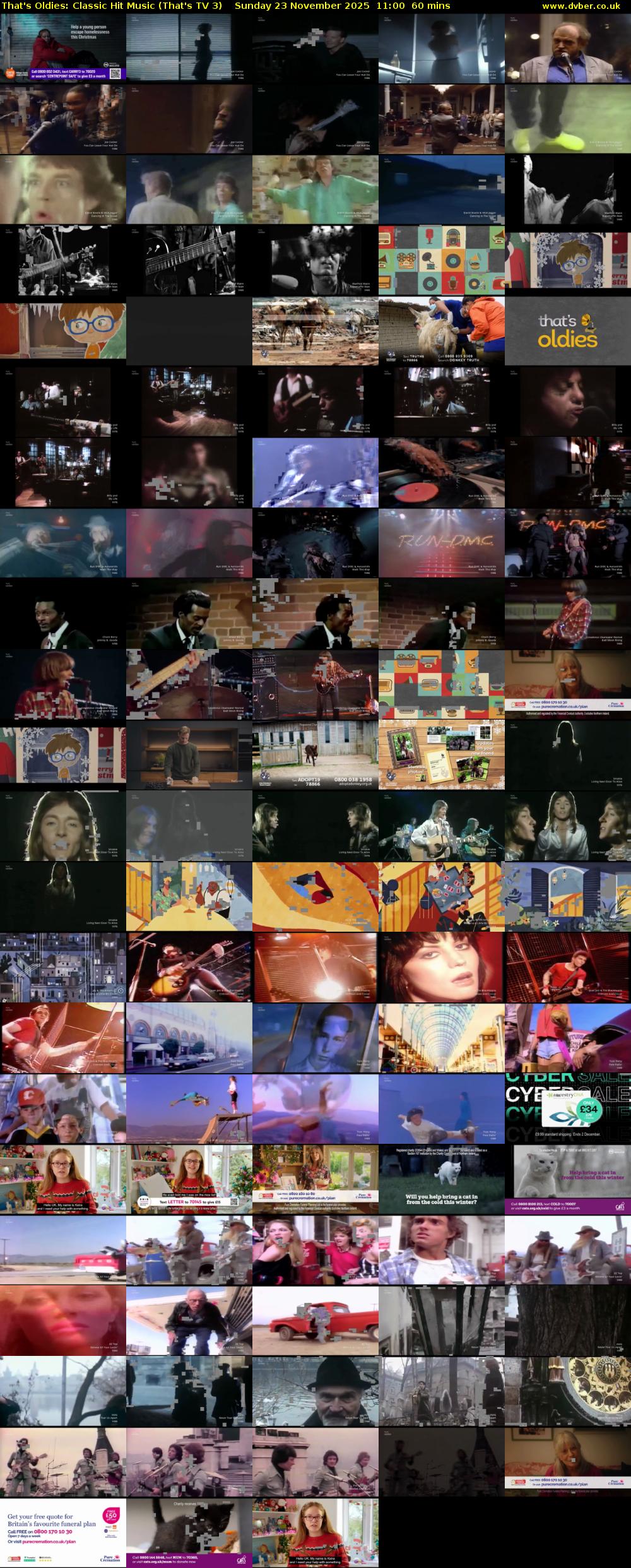 That's Oldies: Classic Hit Music (That's TV 3) Sunday 23 November 2025 11:00 - 12:00