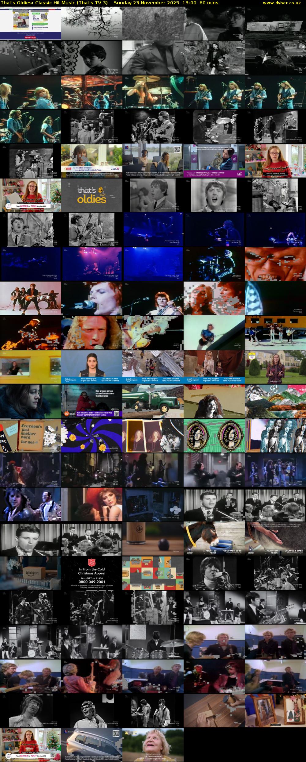 That's Oldies: Classic Hit Music (That's TV 3) Sunday 23 November 2025 13:00 - 14:00