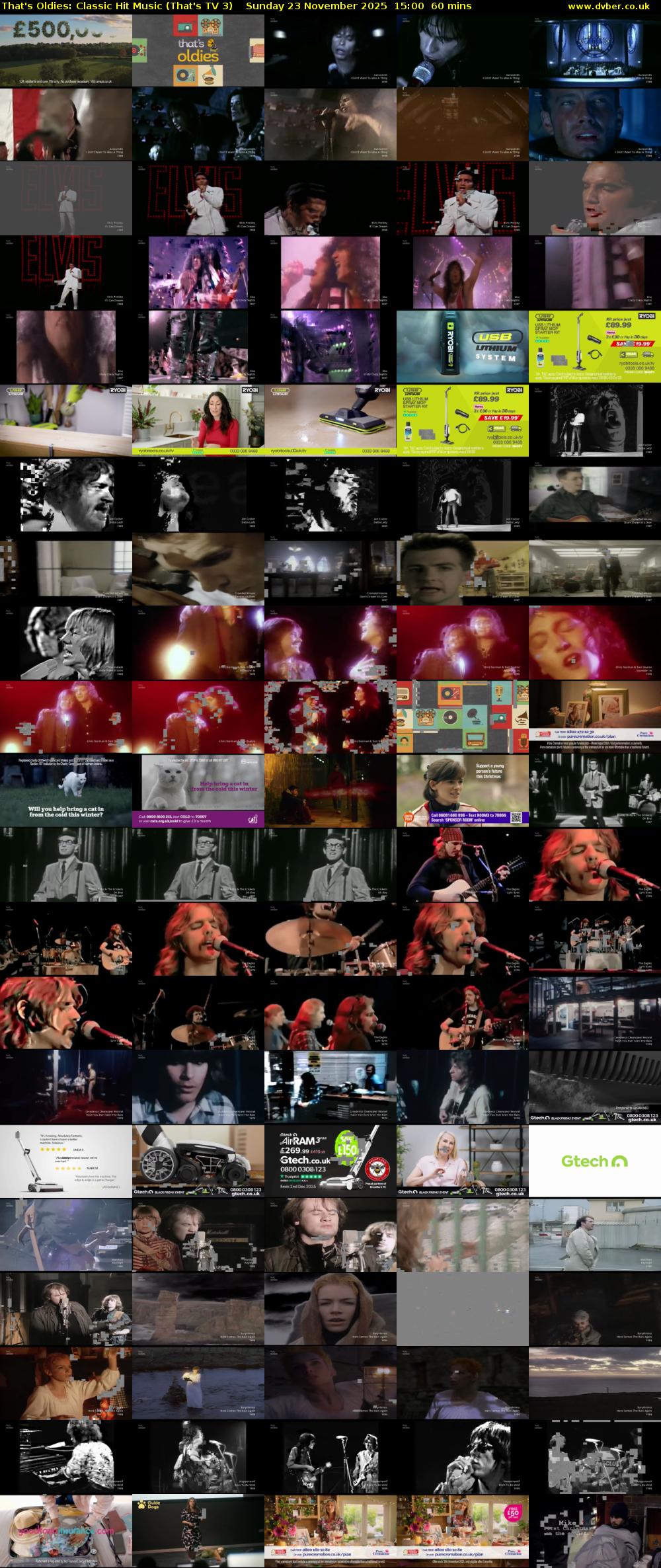 That's Oldies: Classic Hit Music (That's TV 3) Sunday 23 November 2025 15:00 - 16:00