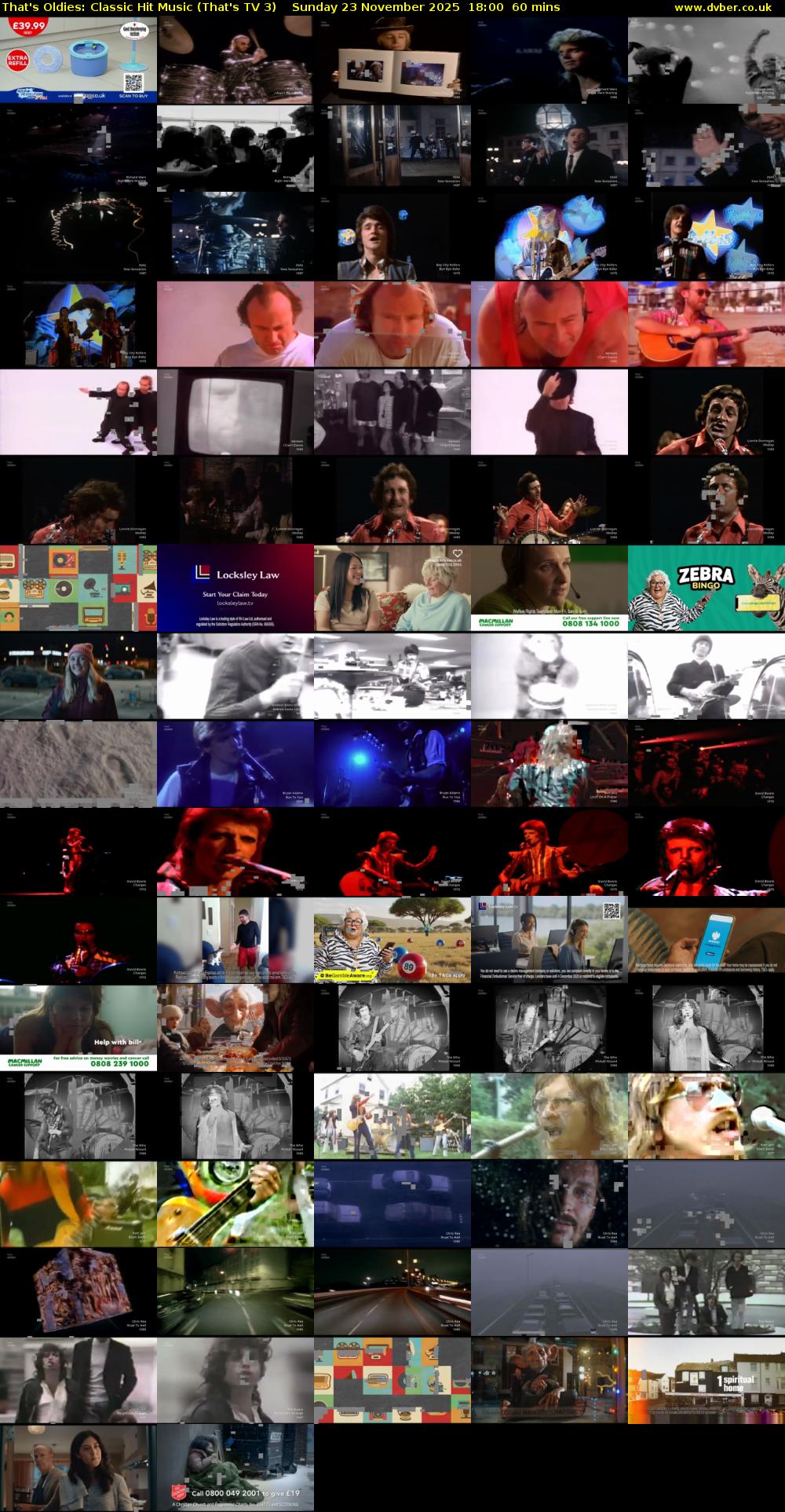 That's Oldies: Classic Hit Music (That's TV 3) Sunday 23 November 2025 18:00 - 19:00