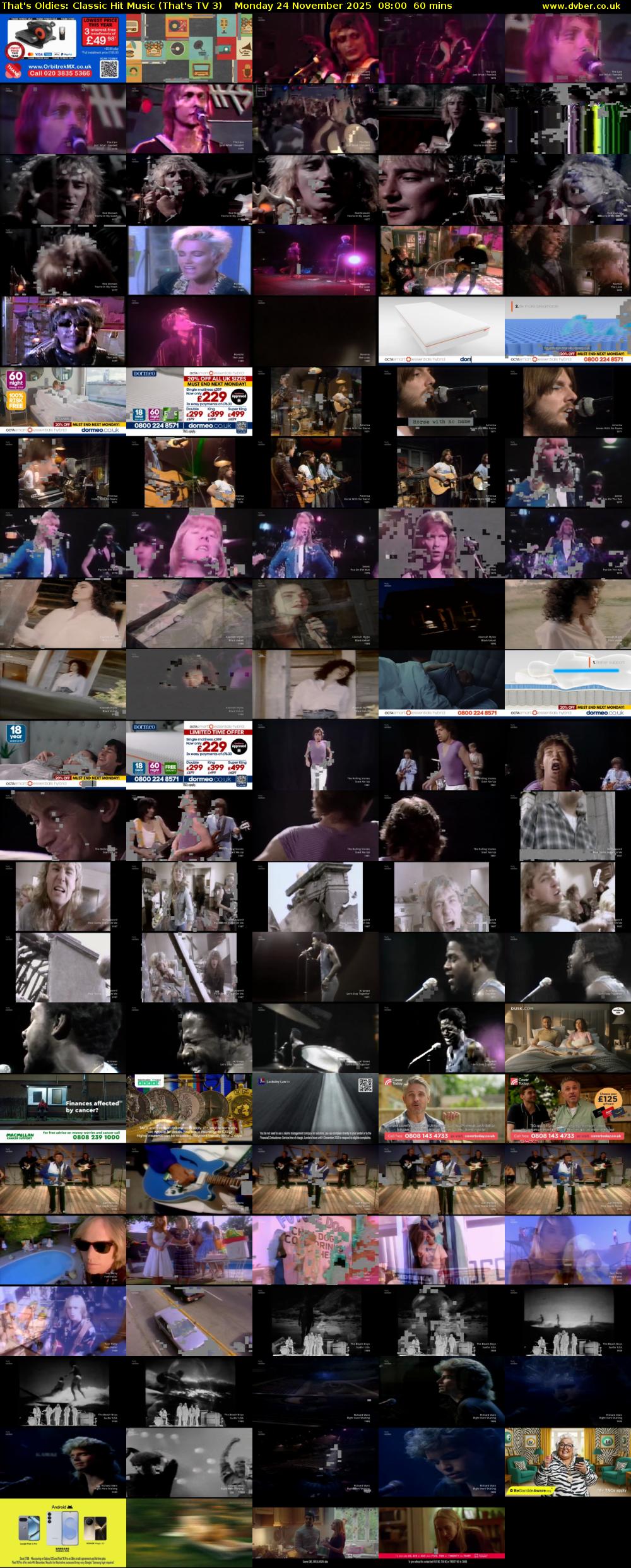 That's Oldies: Classic Hit Music (That's TV 3) Monday 24 November 2025 08:00 - 09:00