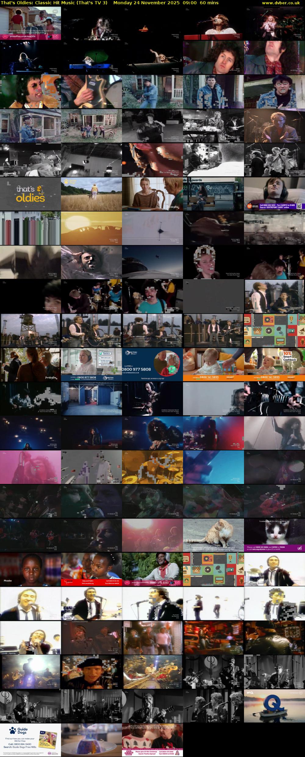 That's Oldies: Classic Hit Music (That's TV 3) Monday 24 November 2025 09:00 - 10:00