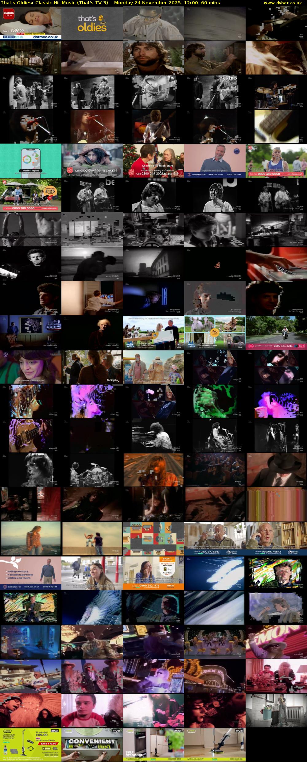 That's Oldies: Classic Hit Music (That's TV 3) Monday 24 November 2025 12:00 - 13:00