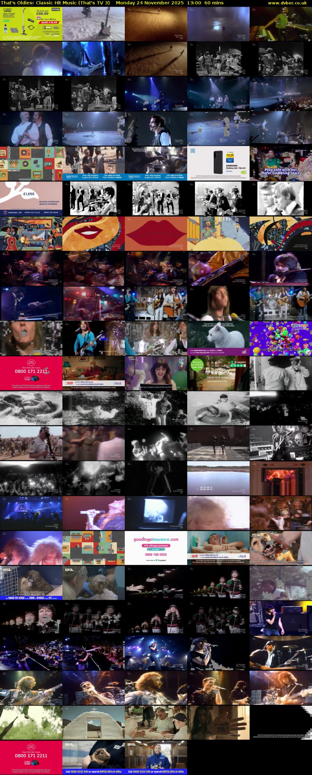 That's Oldies: Classic Hit Music (That's TV 3) Monday 24 November 2025 13:00 - 14:00