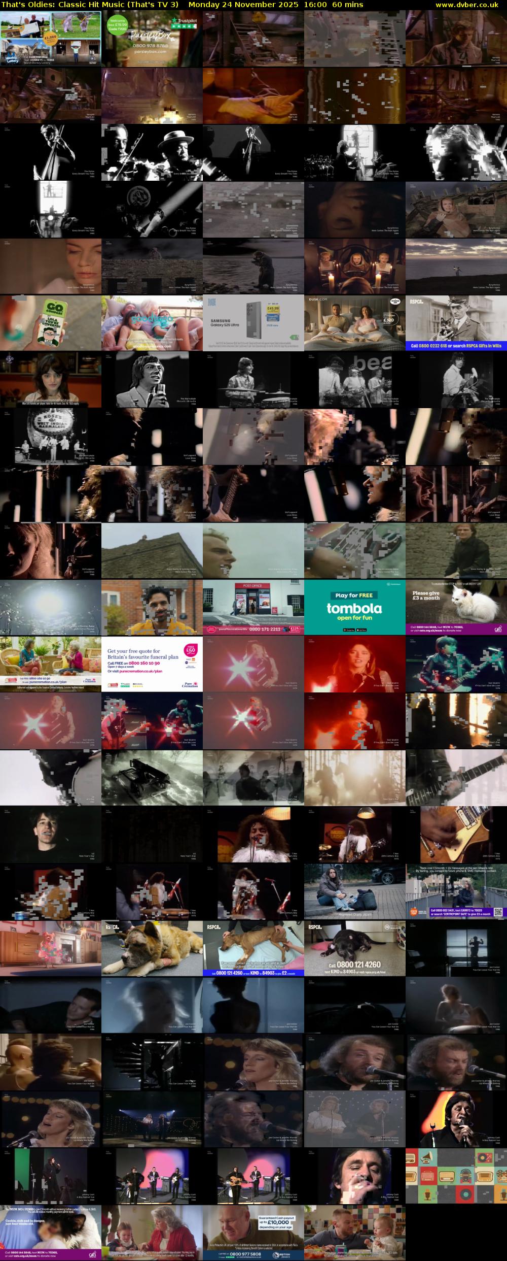 That's Oldies: Classic Hit Music (That's TV 3) Monday 24 November 2025 16:00 - 17:00