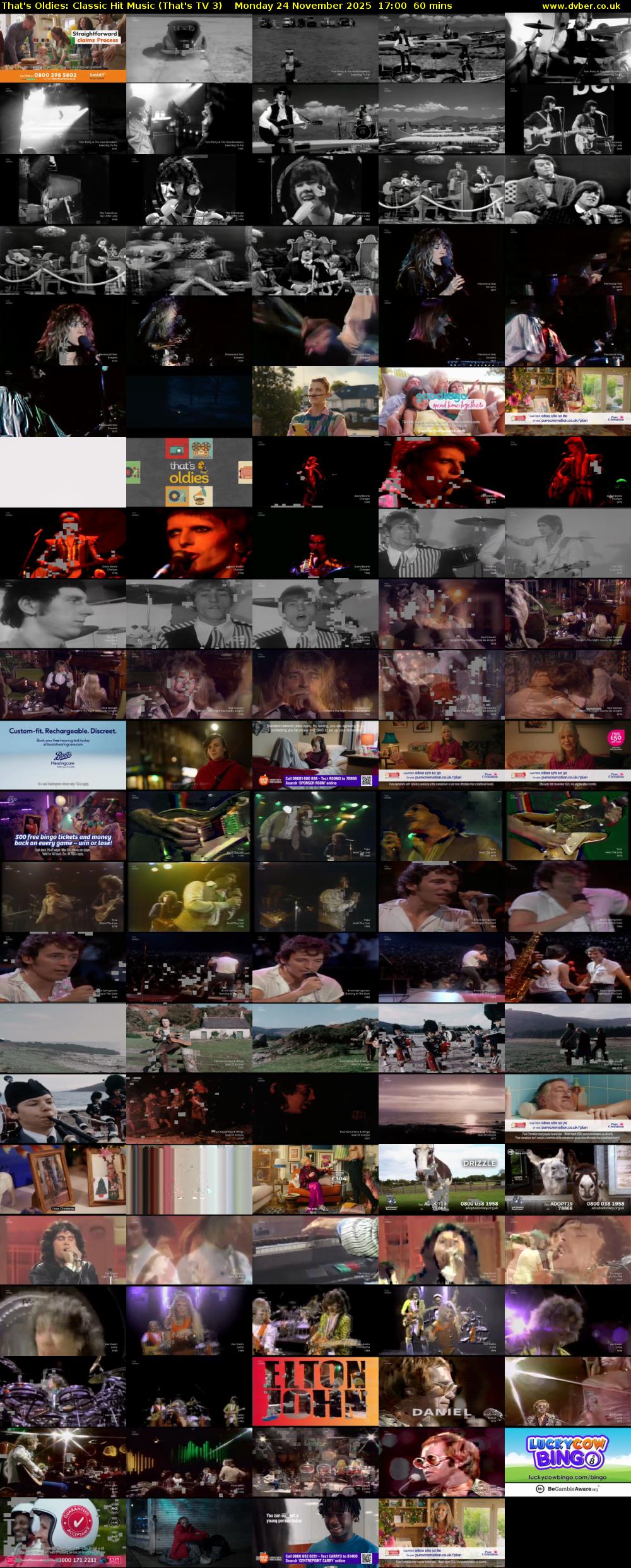 That's Oldies: Classic Hit Music (That's TV 3) Monday 24 November 2025 17:00 - 18:00