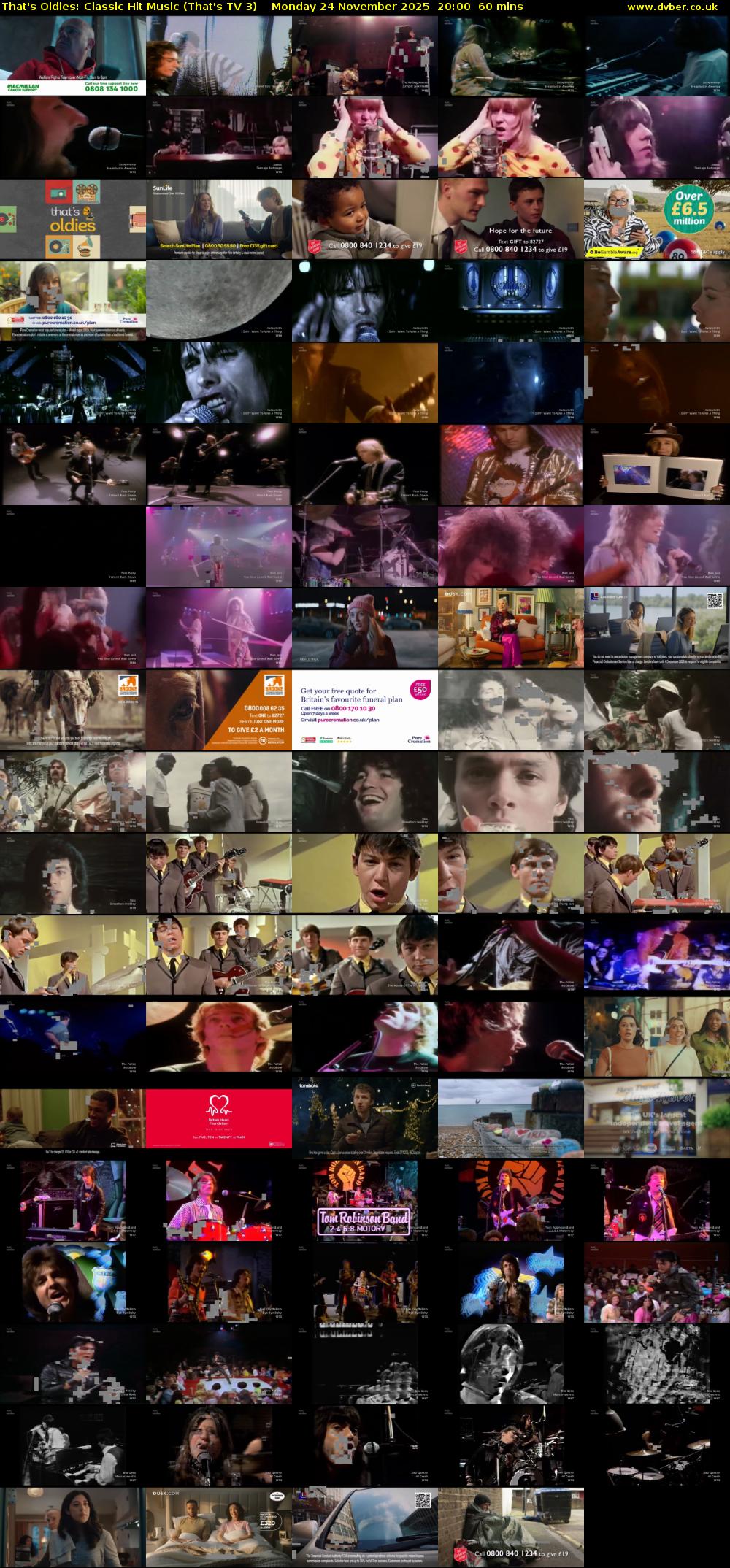 That's Oldies: Classic Hit Music (That's TV 3) Monday 24 November 2025 20:00 - 21:00