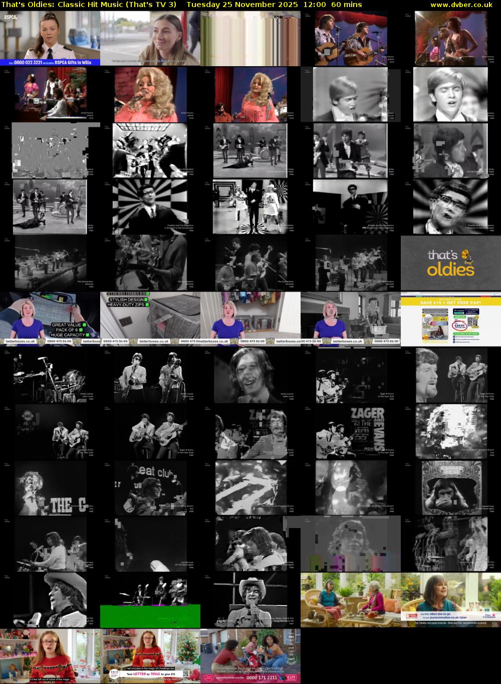 That's Oldies: Classic Hit Music (That's TV 3) Tuesday 25 November 2025 12:00 - 13:00