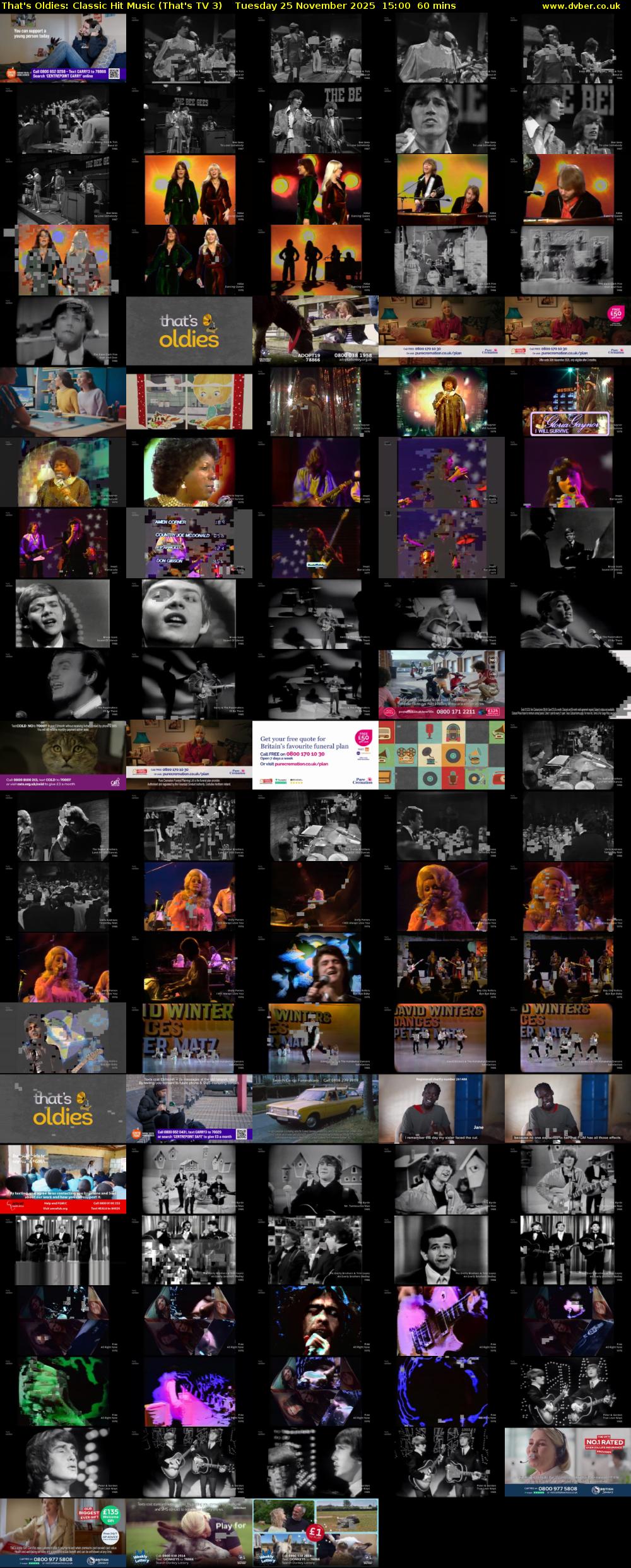 That's Oldies: Classic Hit Music (That's TV 3) Tuesday 25 November 2025 15:00 - 16:00