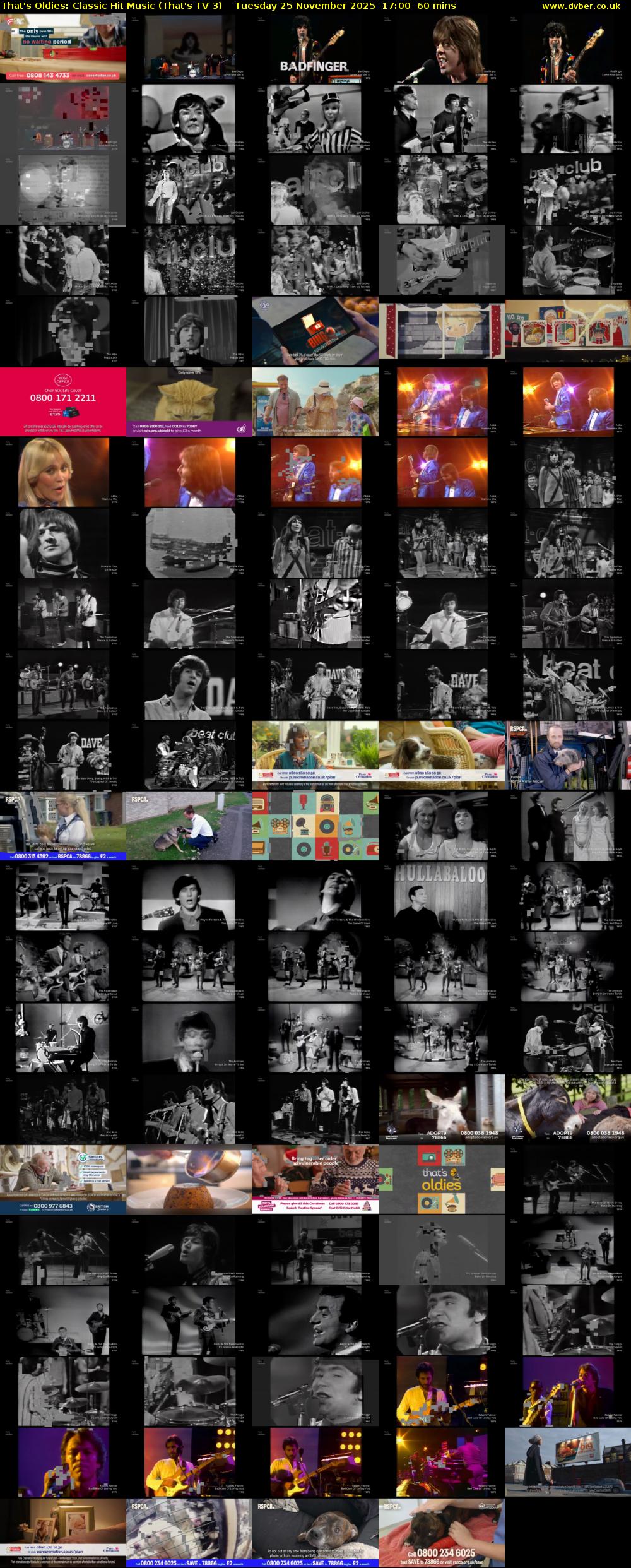 That's Oldies: Classic Hit Music (That's TV 3) Tuesday 25 November 2025 17:00 - 18:00