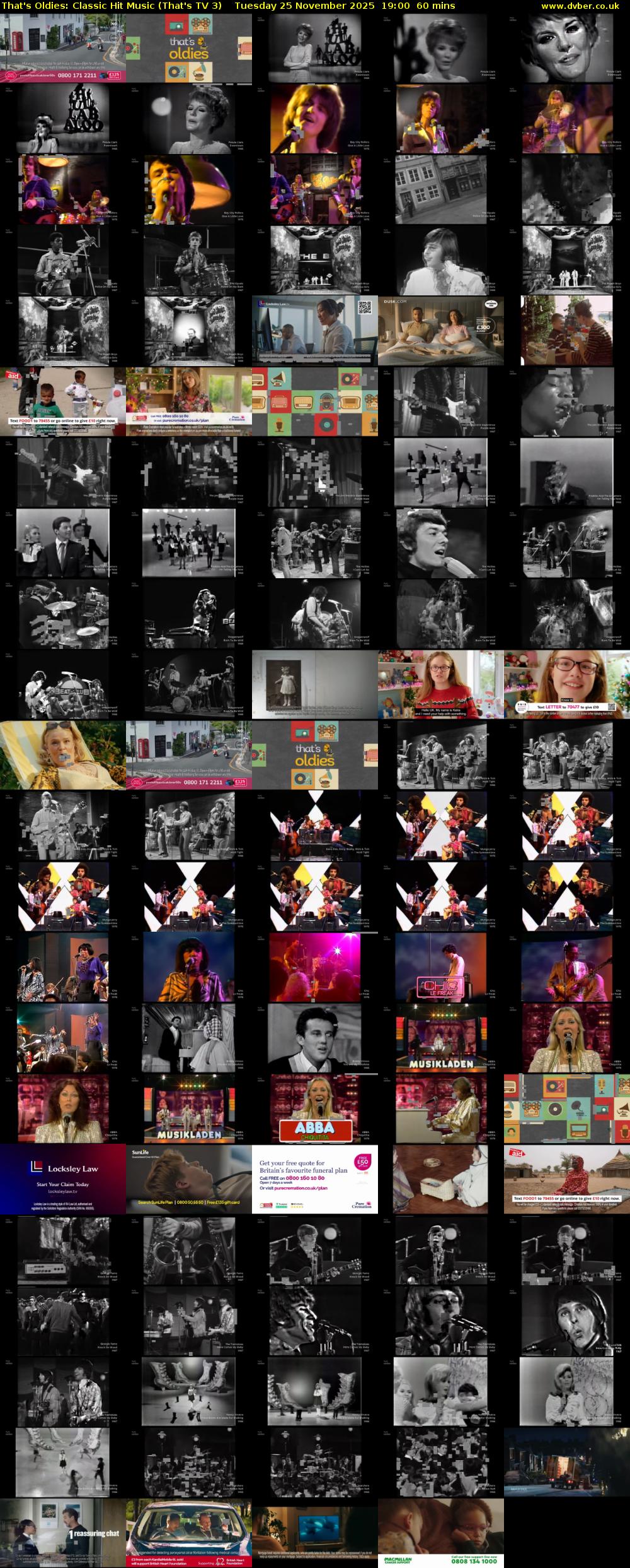 That's Oldies: Classic Hit Music (That's TV 3) Tuesday 25 November 2025 19:00 - 20:00