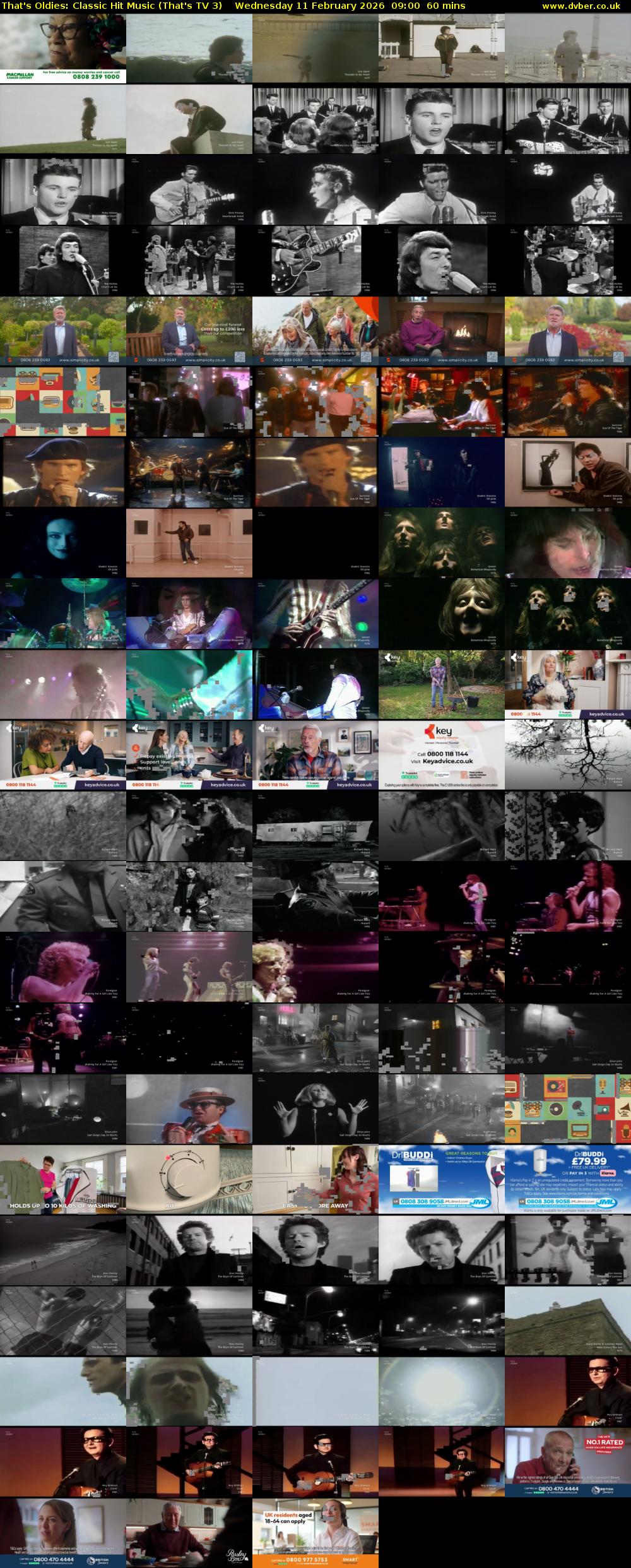 That's Oldies: Classic Hit Music (That's TV 3) Wednesday 11 February 2026 09:00 - 10:00