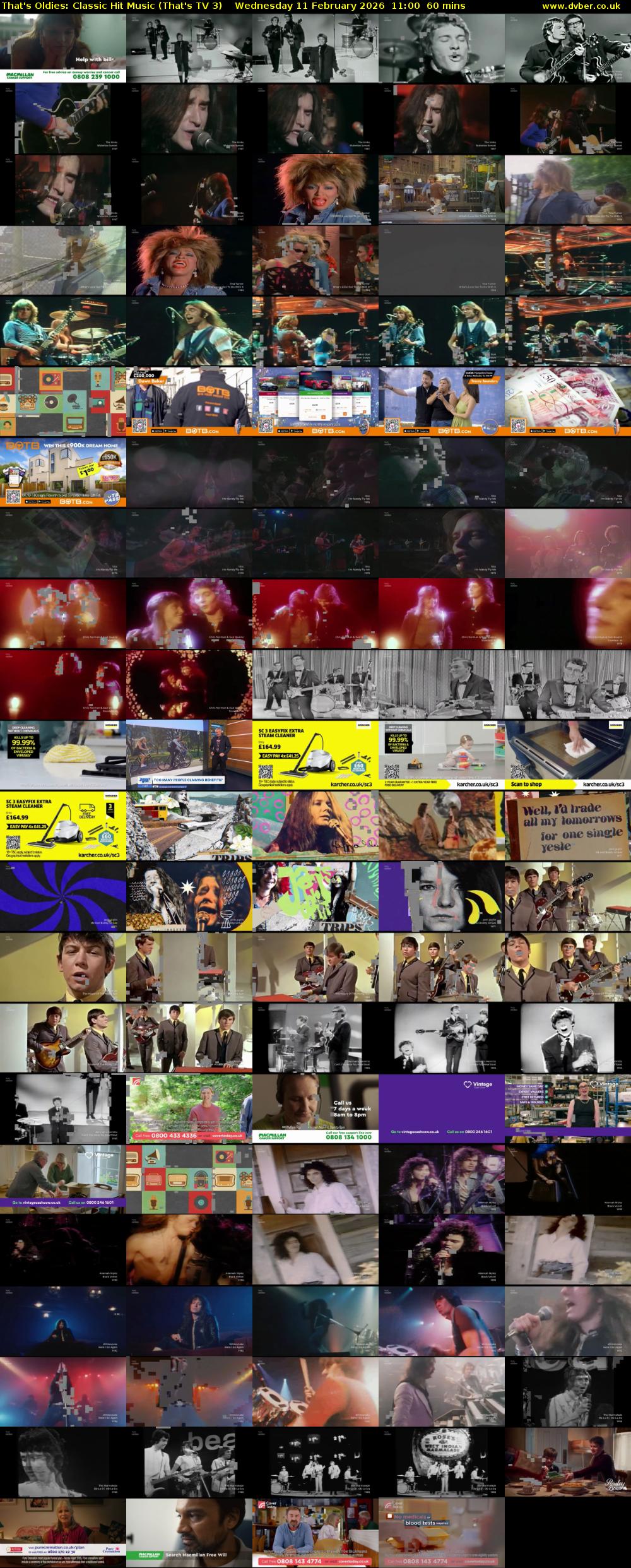 That's Oldies: Classic Hit Music (That's TV 3) Wednesday 11 February 2026 11:00 - 12:00