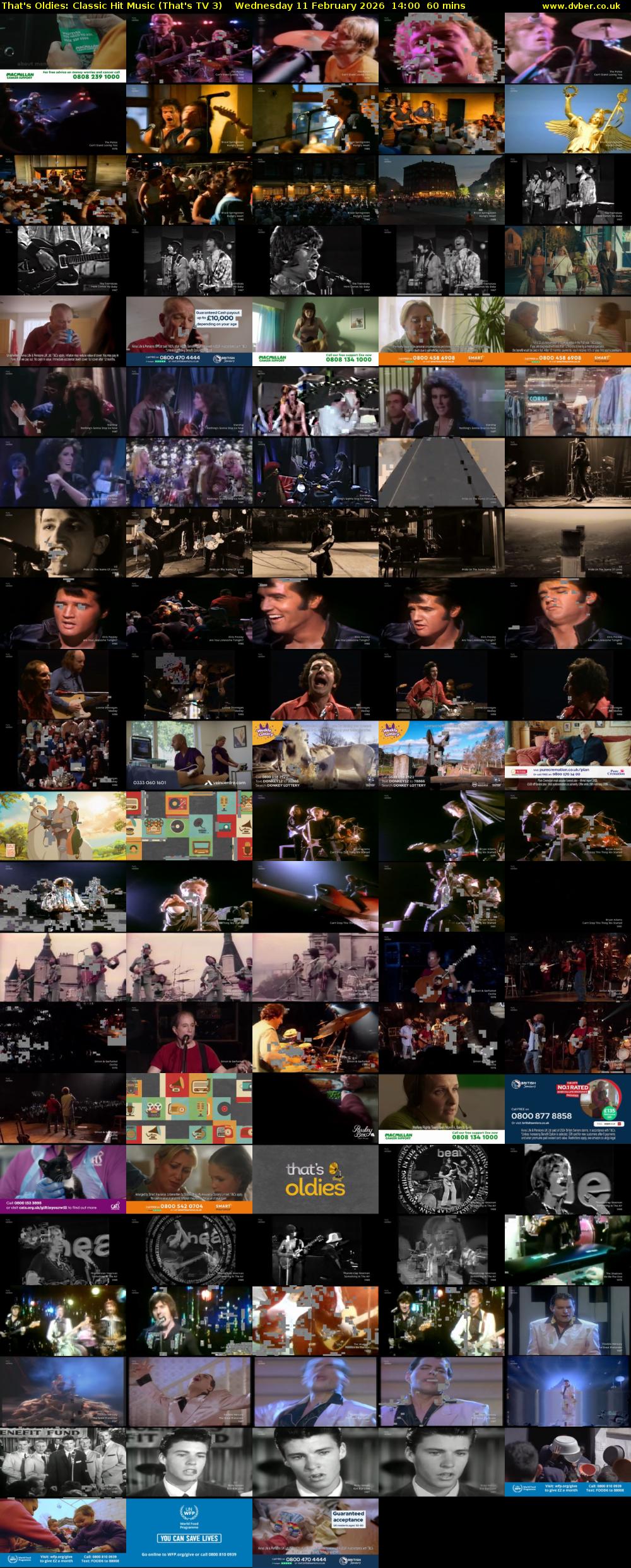 That's Oldies: Classic Hit Music (That's TV 3) Wednesday 11 February 2026 14:00 - 15:00