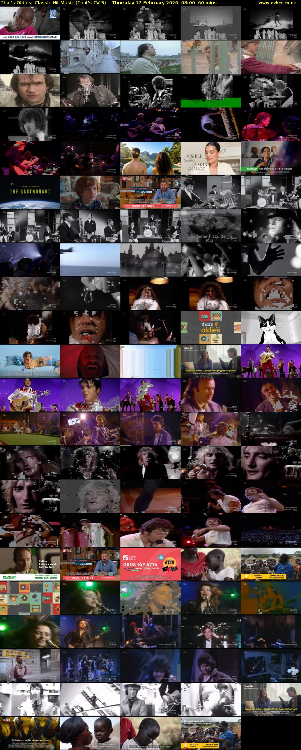 That's Oldies: Classic Hit Music (That's TV 3) Thursday 12 February 2026 08:00 - 09:00