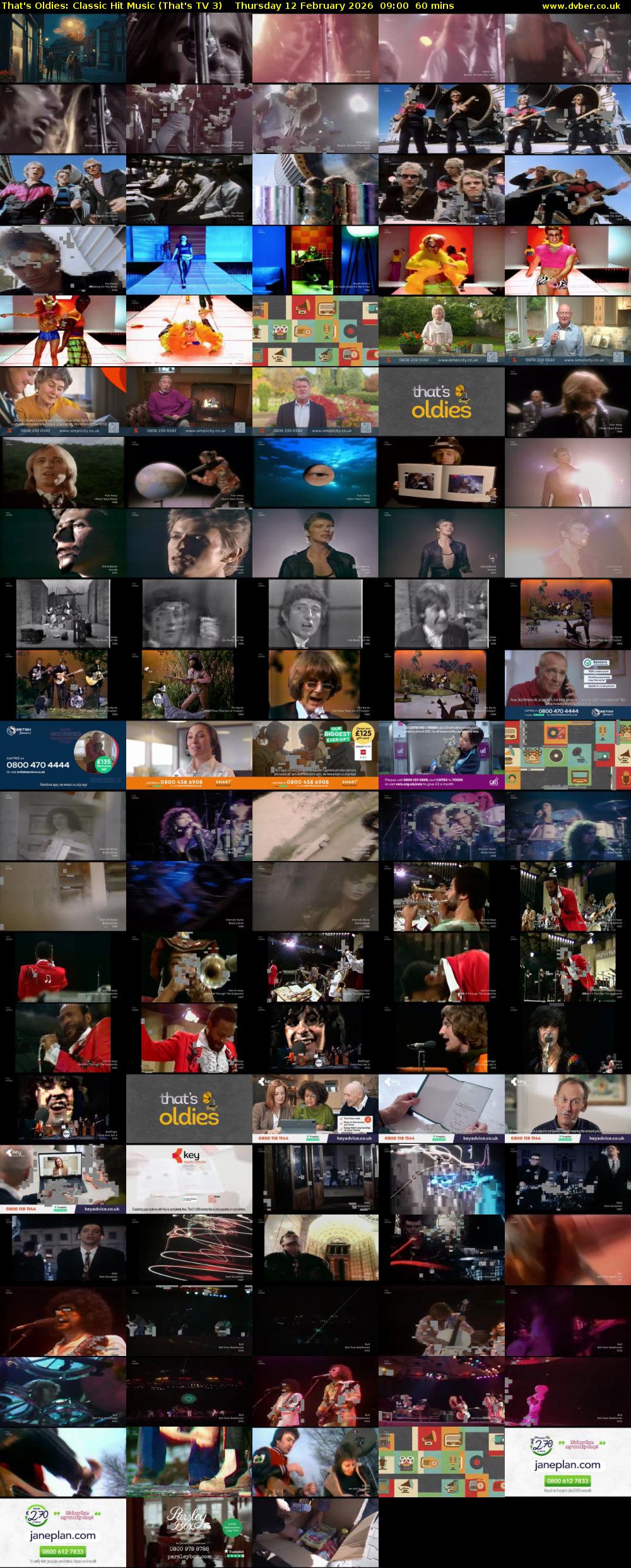 That's Oldies: Classic Hit Music (That's TV 3) Thursday 12 February 2026 09:00 - 10:00