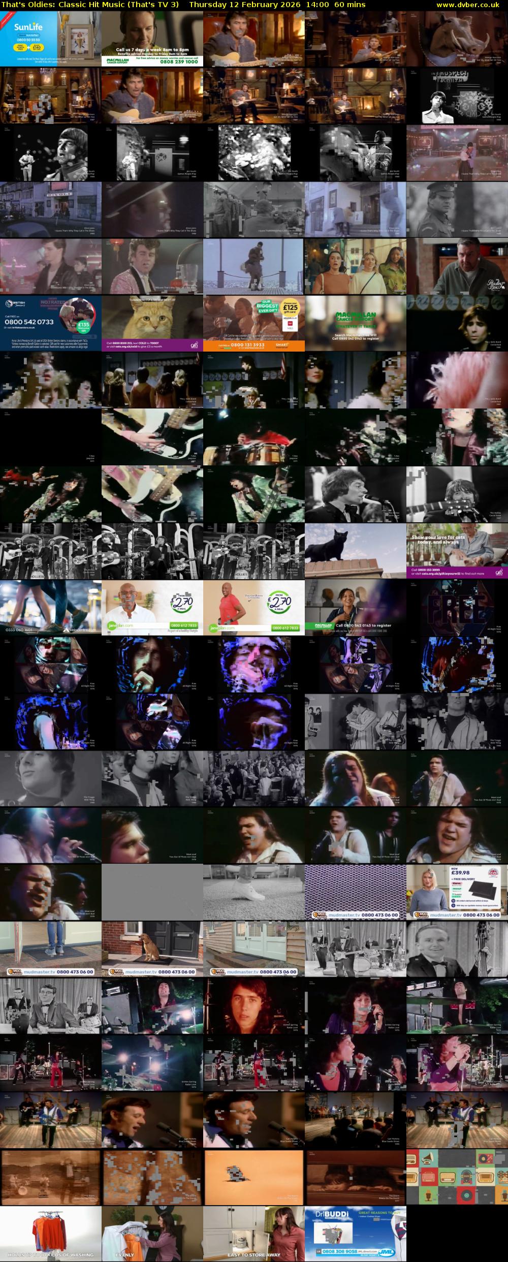 That's Oldies: Classic Hit Music (That's TV 3) Thursday 12 February 2026 14:00 - 15:00