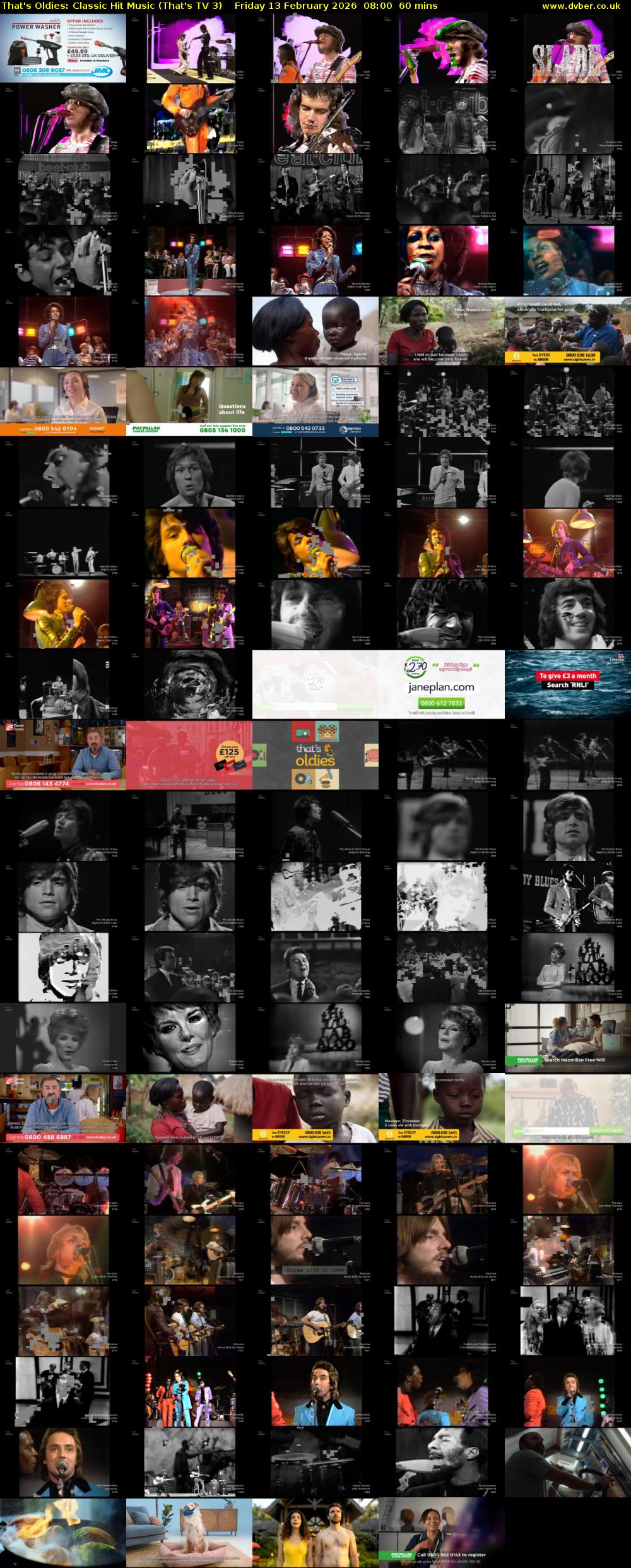 That's Oldies: Classic Hit Music (That's TV 3) Friday 13 February 2026 08:00 - 09:00