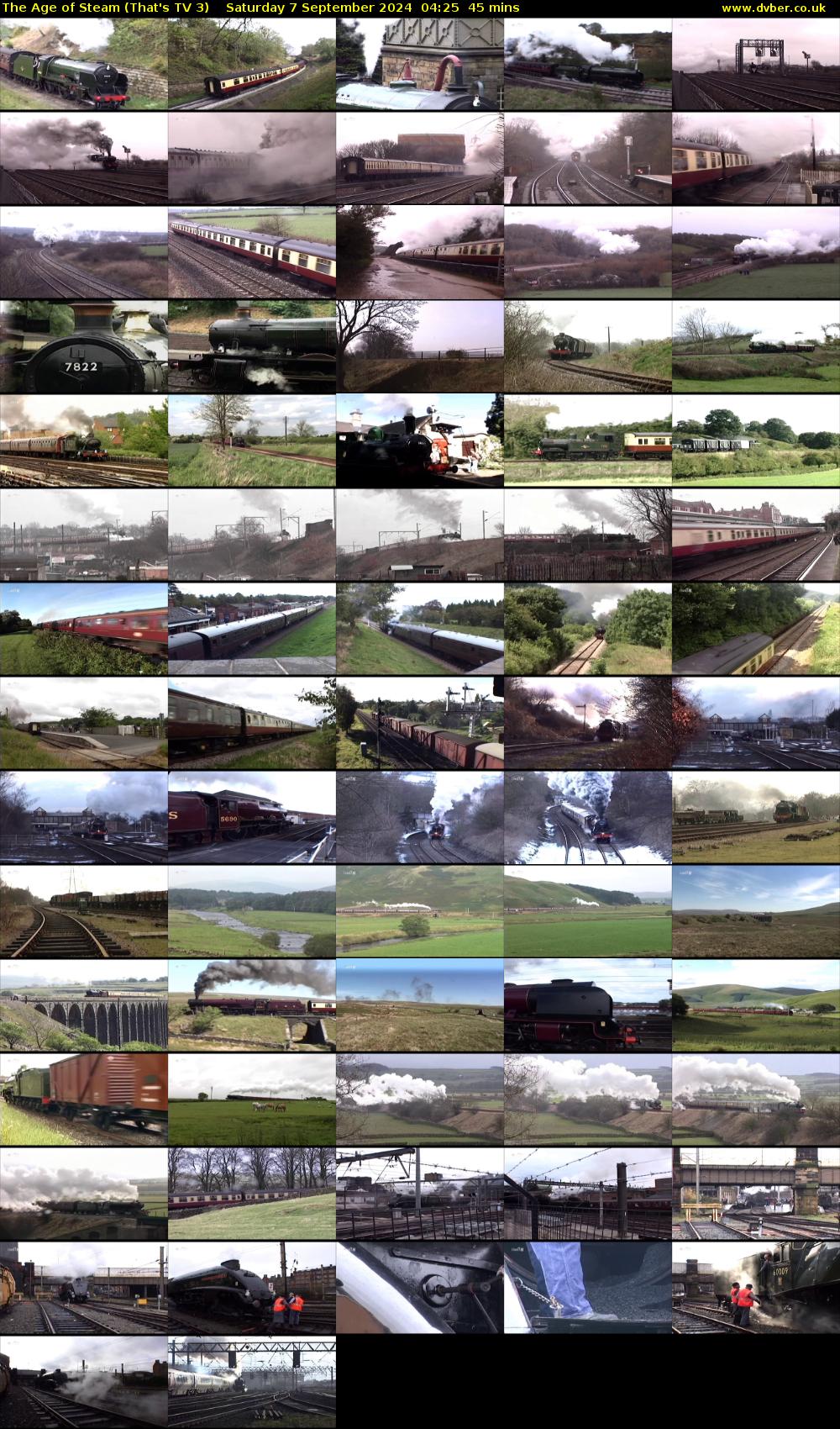The Age of Steam (That's TV 3) Saturday 7 September 2024 04:25 - 05:10