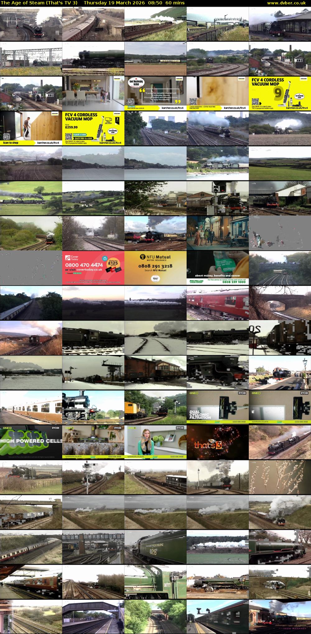 The Age of Steam (That's TV 3) Thursday 19 March 2026 08:50 - 09:50