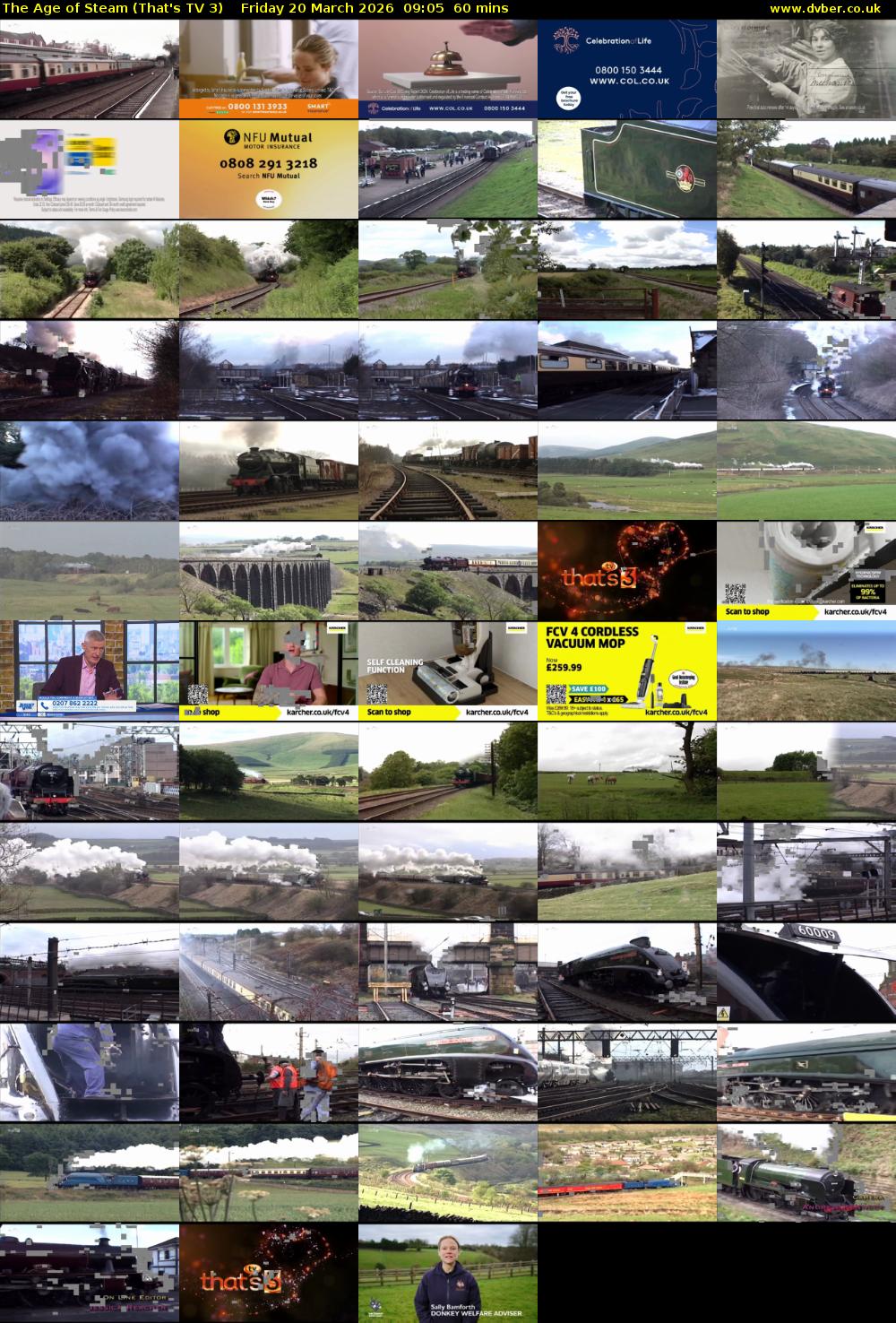 The Age of Steam (That's TV 3) Friday 20 March 2026 09:05 - 10:05