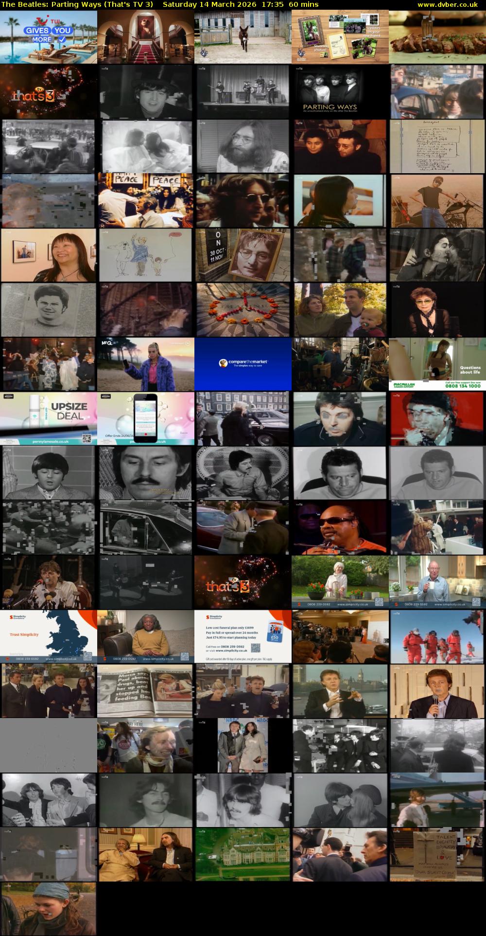 The Beatles: Parting Ways (That's TV 3) Saturday 14 March 2026 17:35 - 18:35