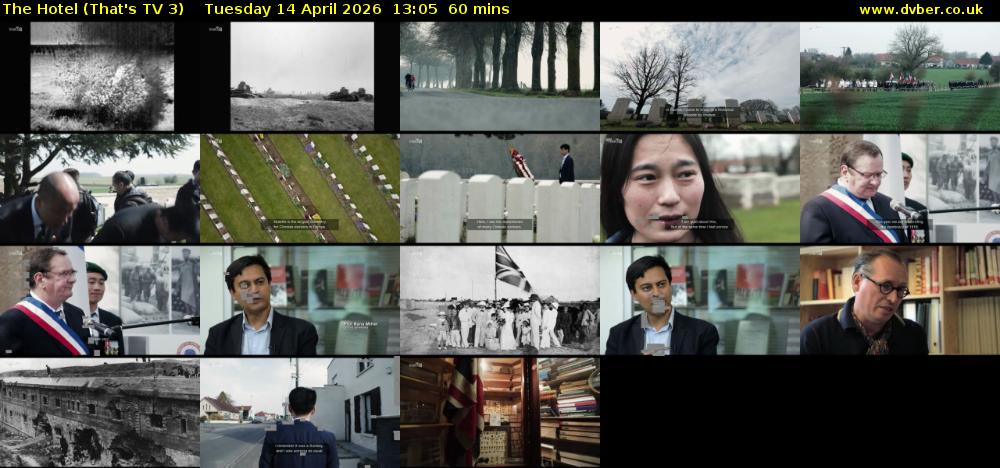 The Hotel (That's TV 3) Tuesday 14 April 2026 13:05 - 14:05