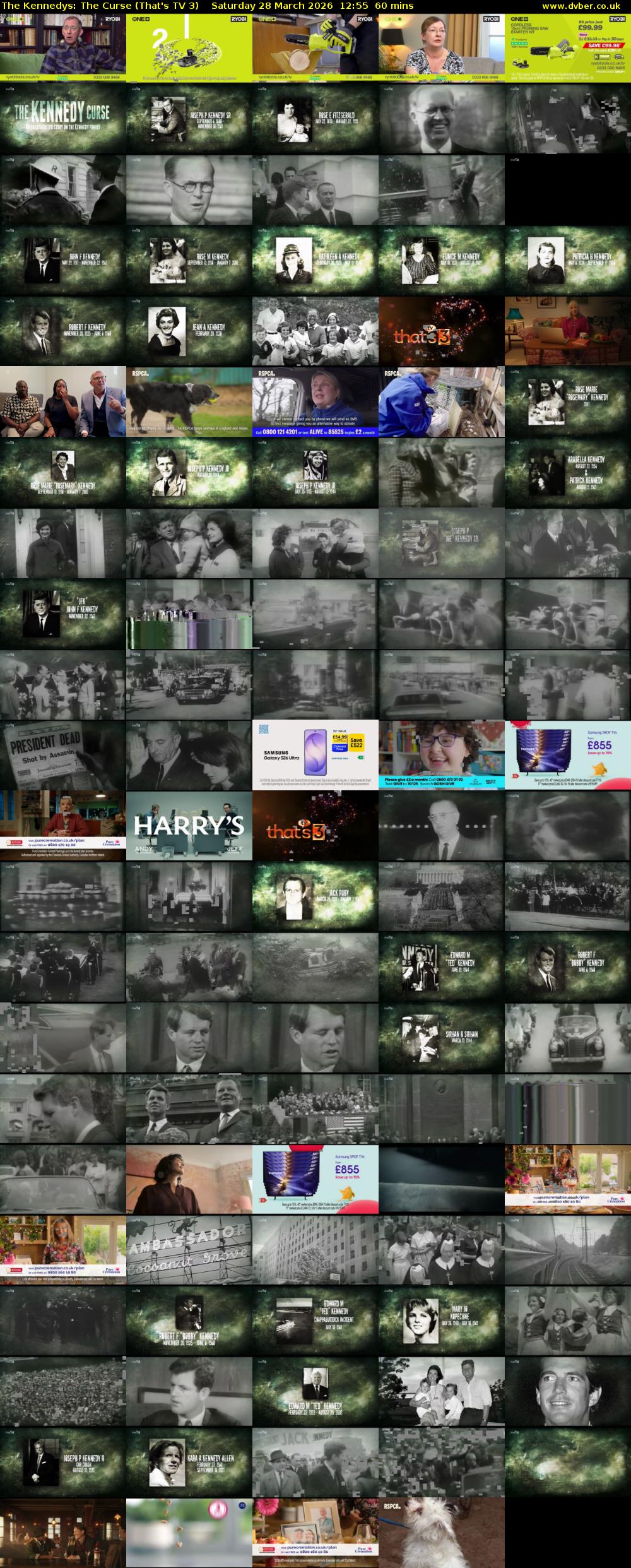 The Kennedys: The Curse (That's TV 3) Saturday 28 March 2026 12:55 - 13:55