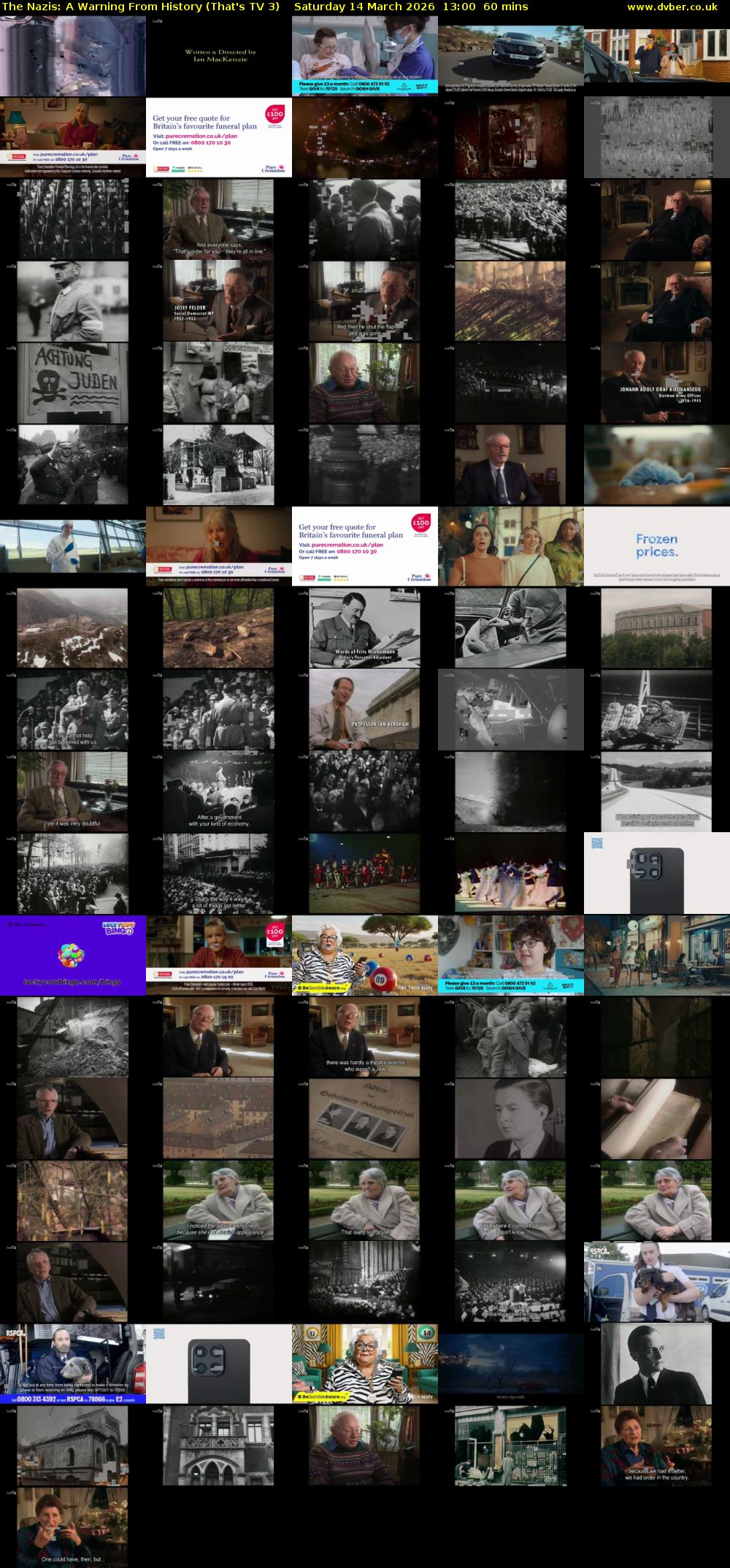 The Nazis: A Warning From History (That's TV 3) Saturday 14 March 2026 13:00 - 14:00