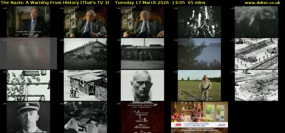 The Nazis: A Warning From History (That's TV 3) Tuesday 17 March 2026 13:05 - 14:10