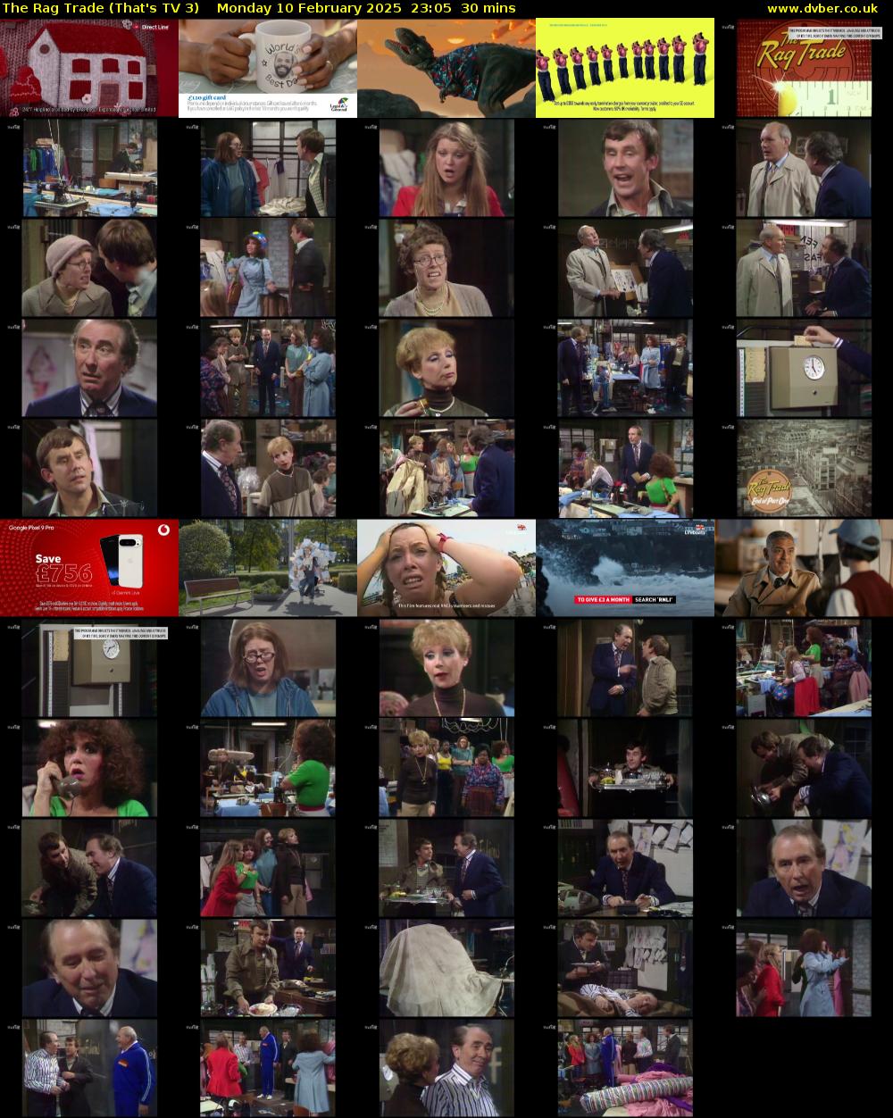 The Rag Trade (That's TV 3) Monday 10 February 2025 23:05 - 23:35