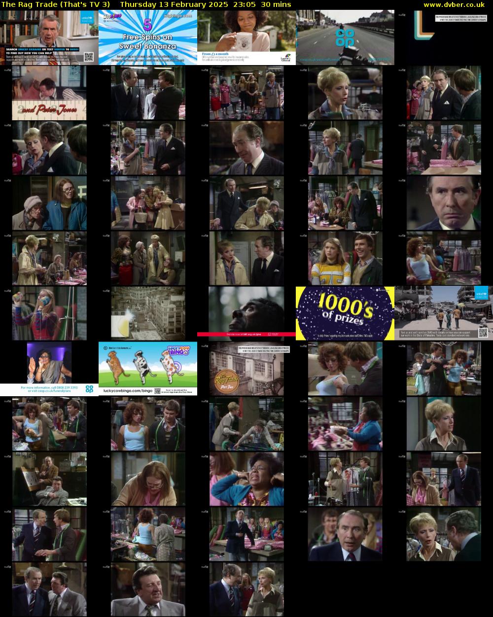 The Rag Trade (That's TV 3) Thursday 13 February 2025 23:05 - 23:35